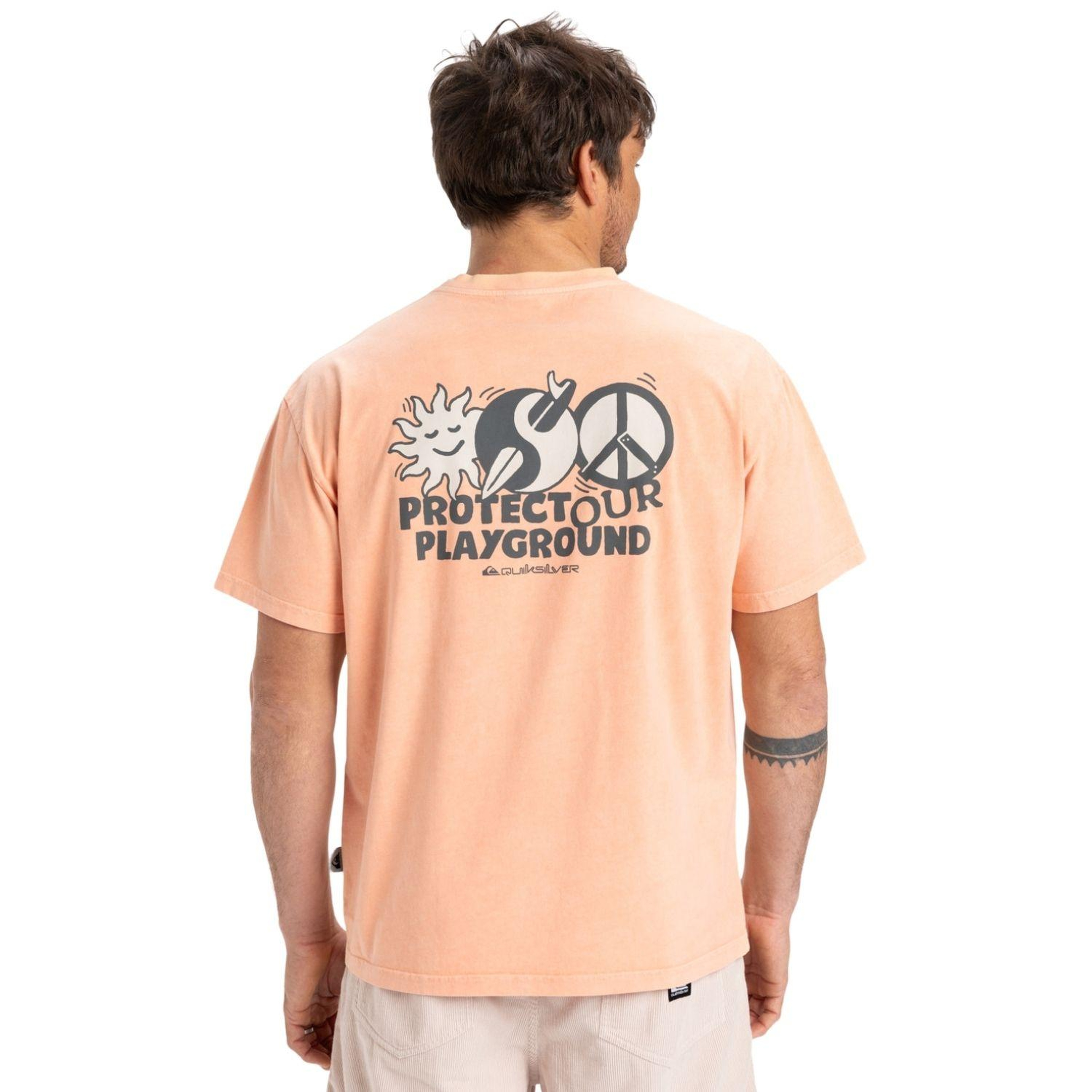 Quiksilver Nd Wake Up World Erkek Sarı Tişört