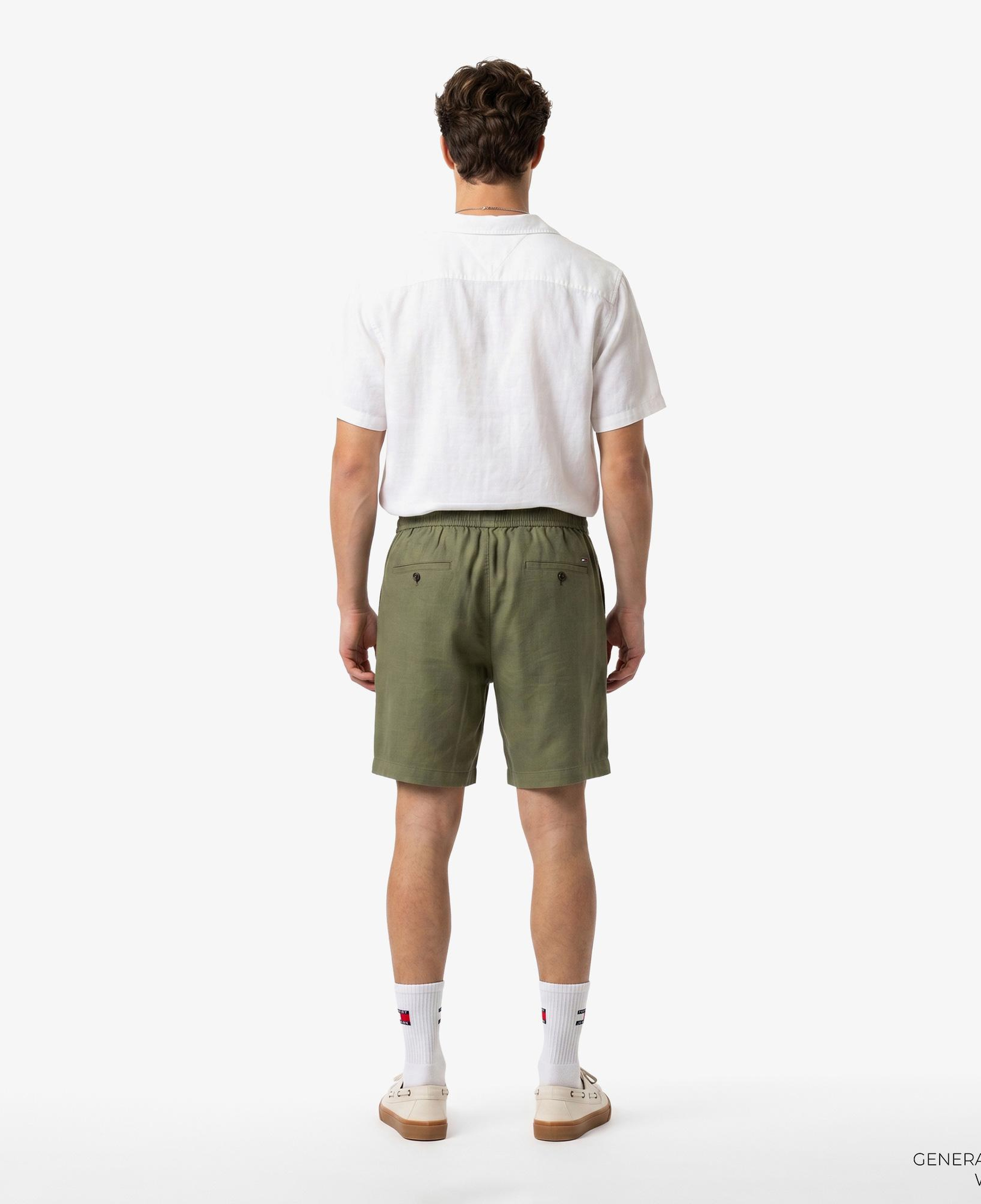Tommy Hilfiger Seasonal Quality Erkek Yeşil Keten Şort