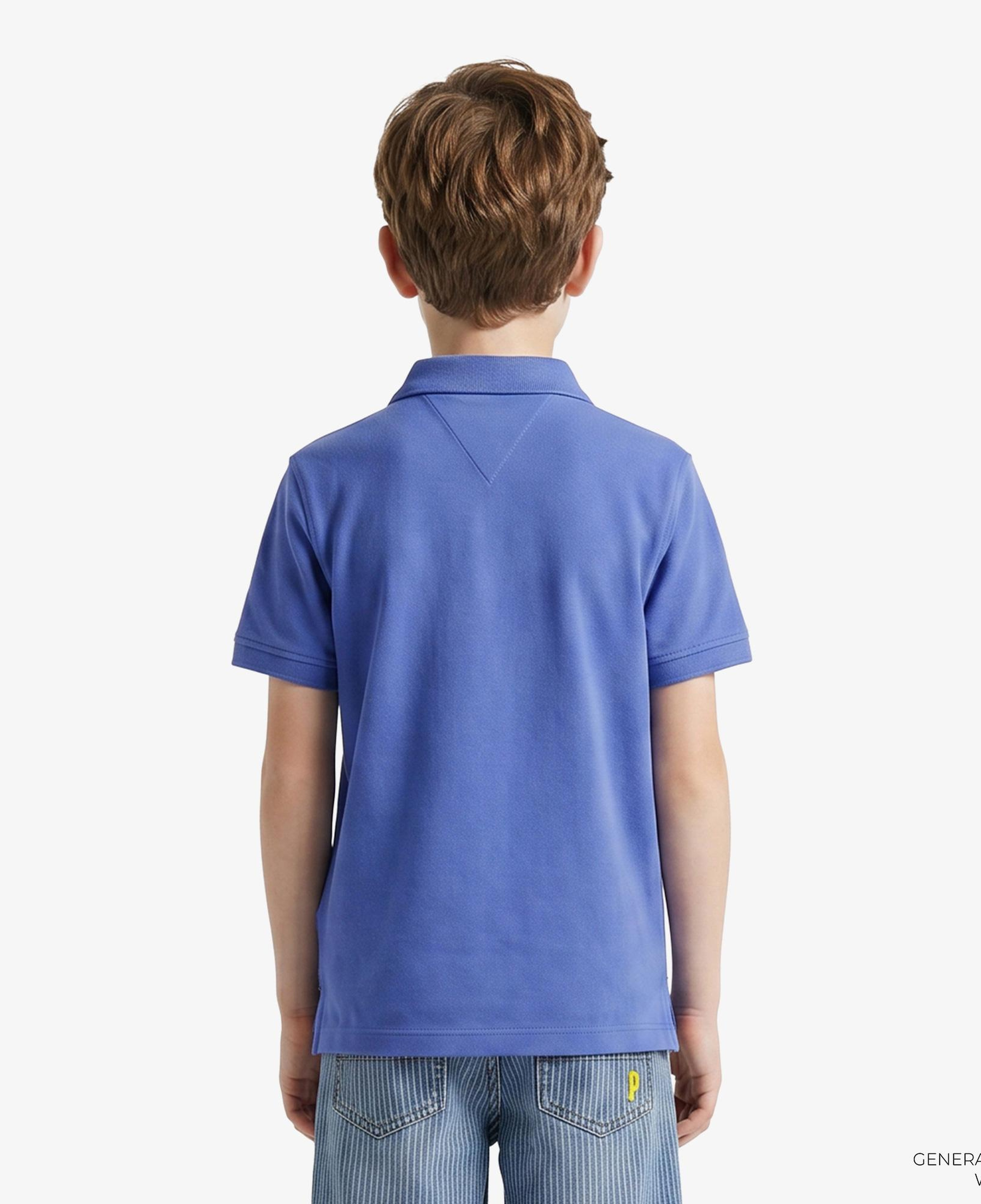 Tommy Hilfiger Essentials Çocuk Mavi Polo Yaka T-Shirt