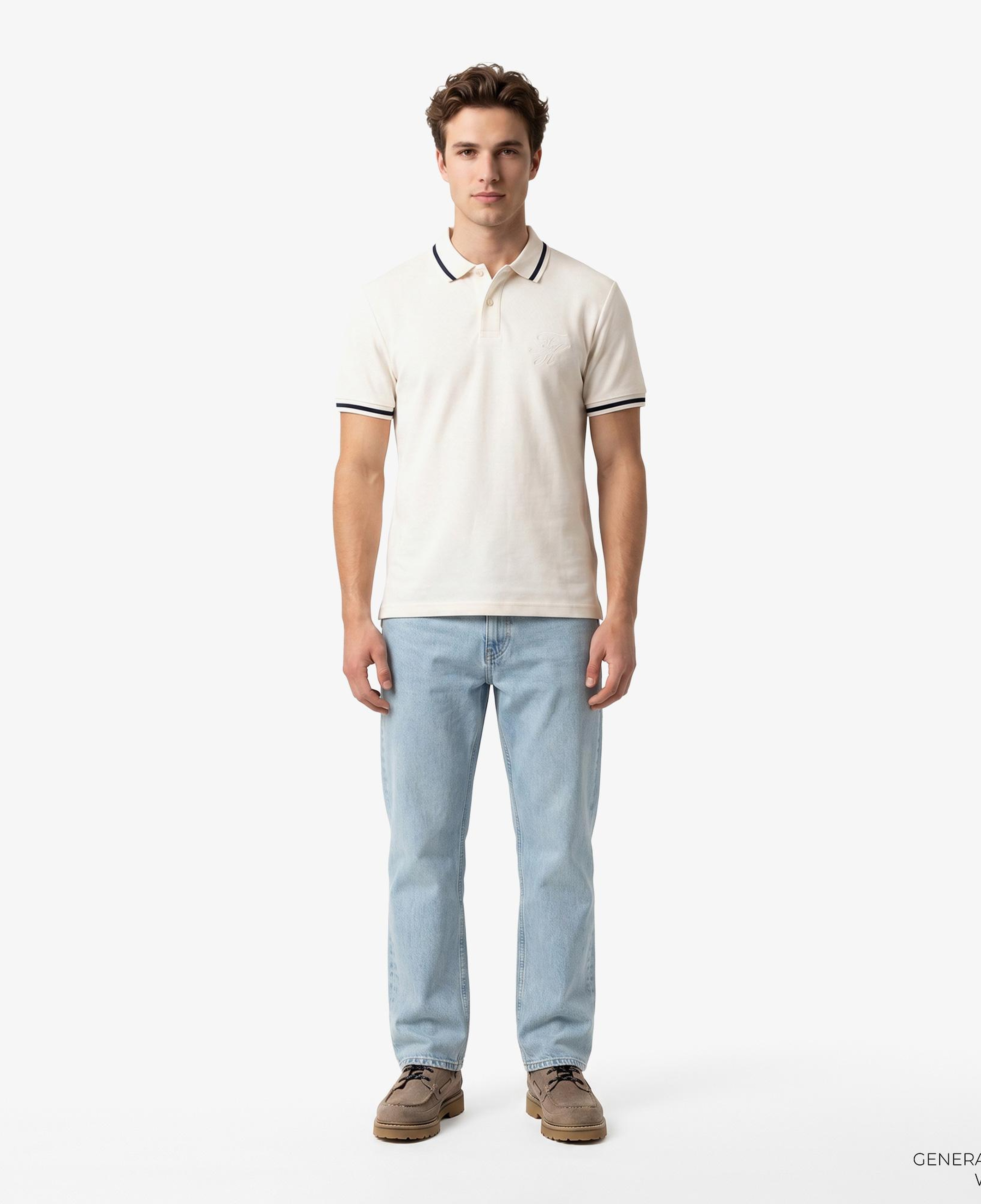 Tommy Hilfiger Country Club Erkek Krem Rengi Polo Yaka T-Shirt