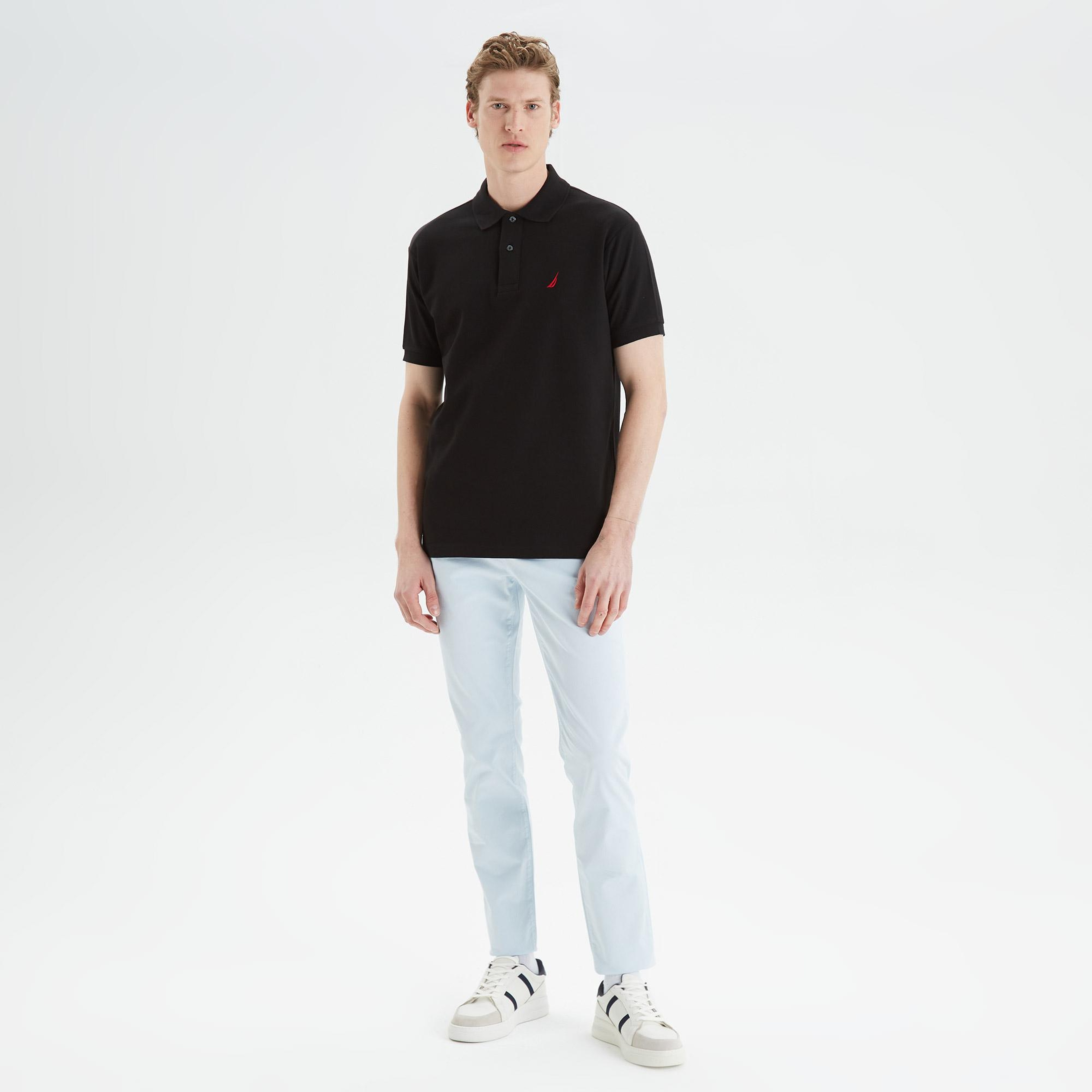 Nautica Erkek Siyah Classic Fit Kısa Kollu Polo