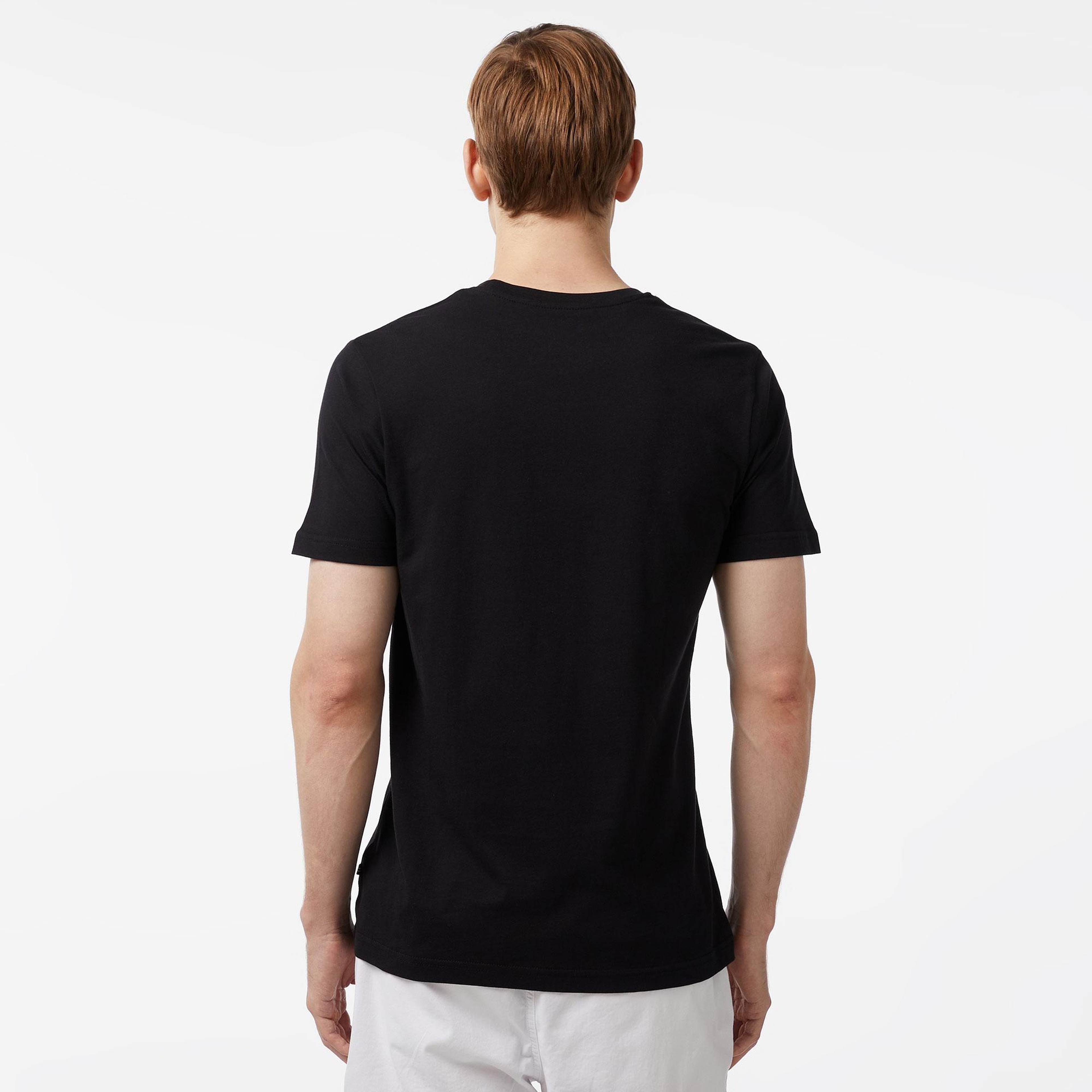 Nautica Erkek Siyah Standart Fit Kısa Kollu Baskılı T-Shirt