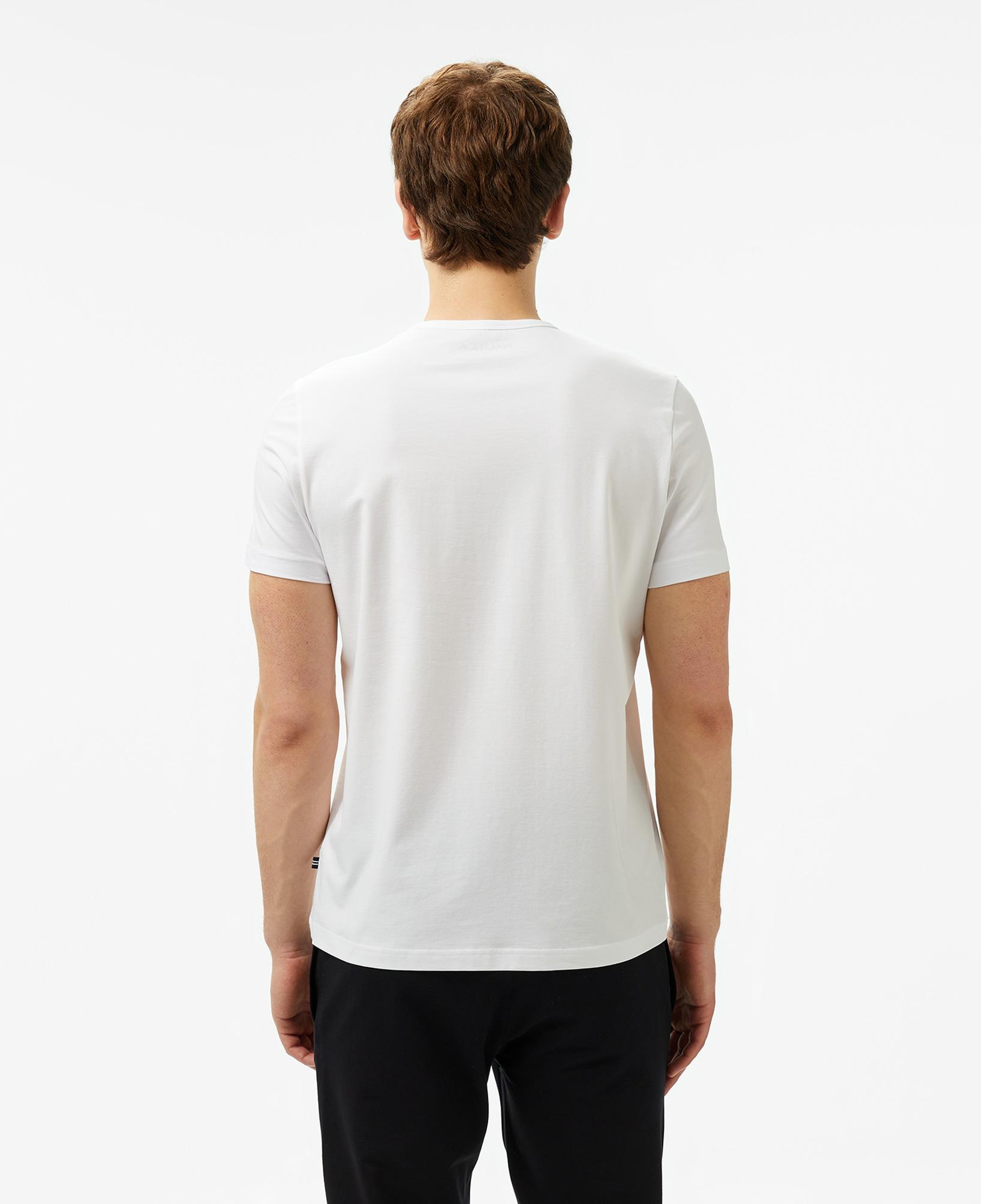 Nautara Erkek Beyaz Regular Fit T-Shirt
