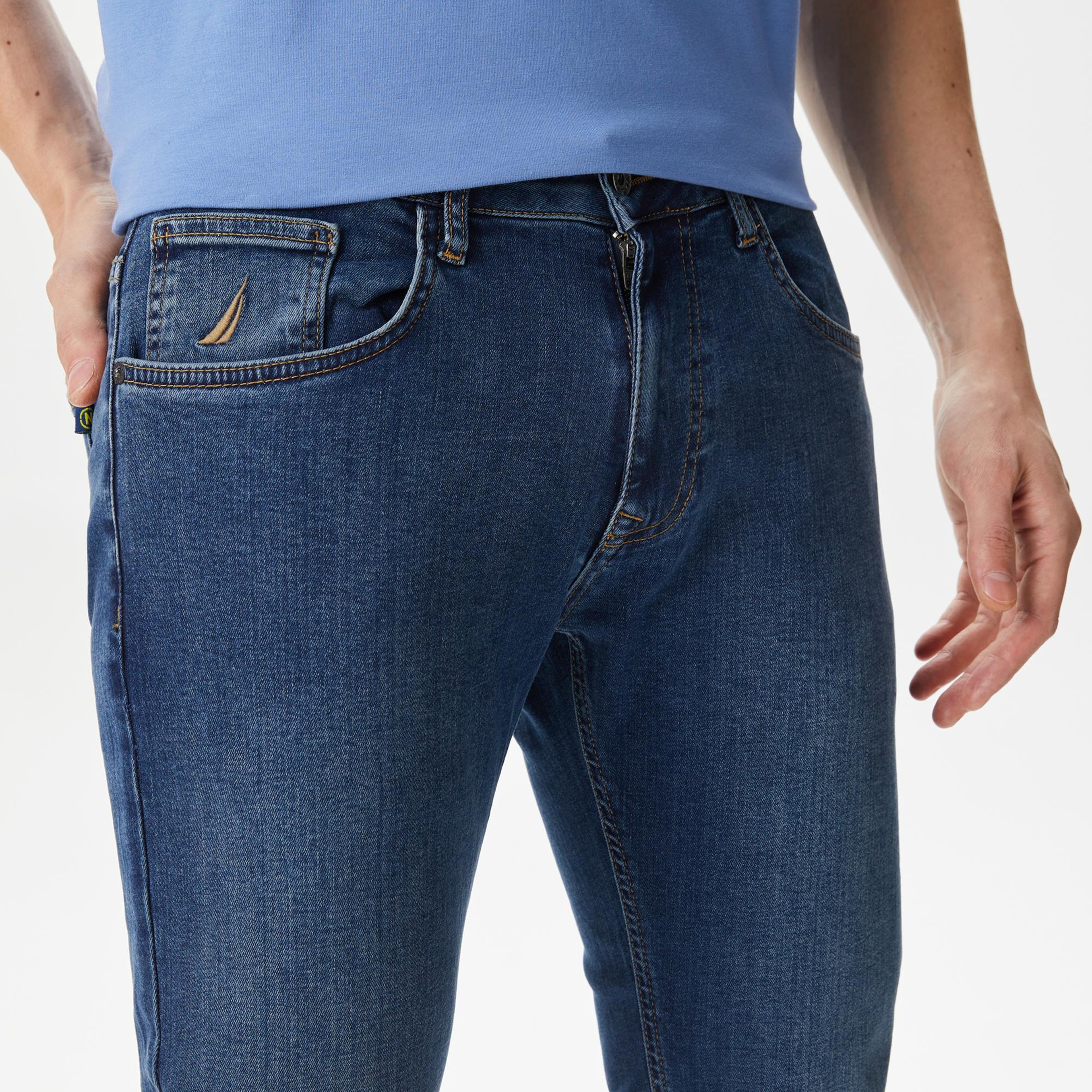 Nautica Erkek Mavi Slim Fit Jean