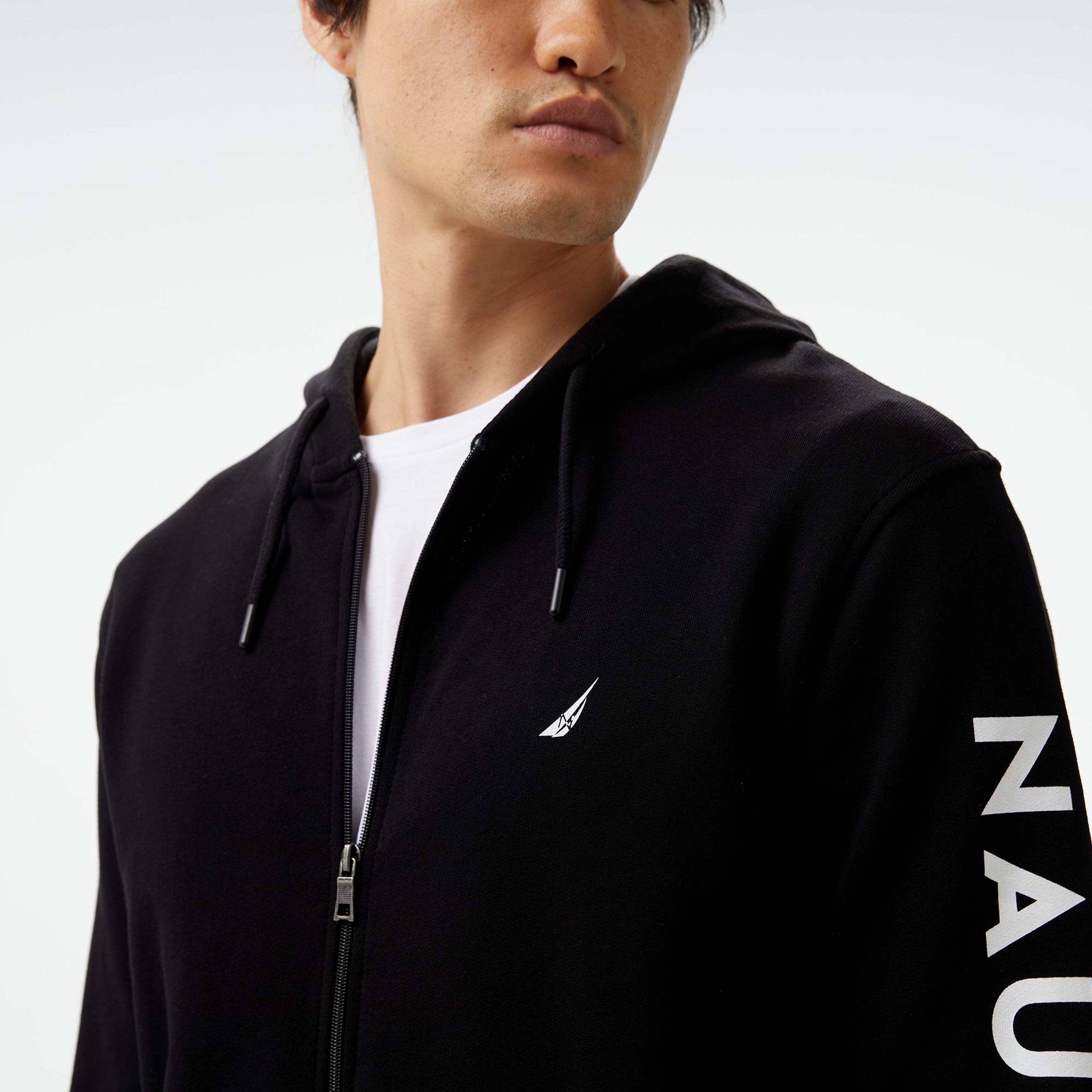 Nautica Erkek Siyah Standart Fit Sweatshirt