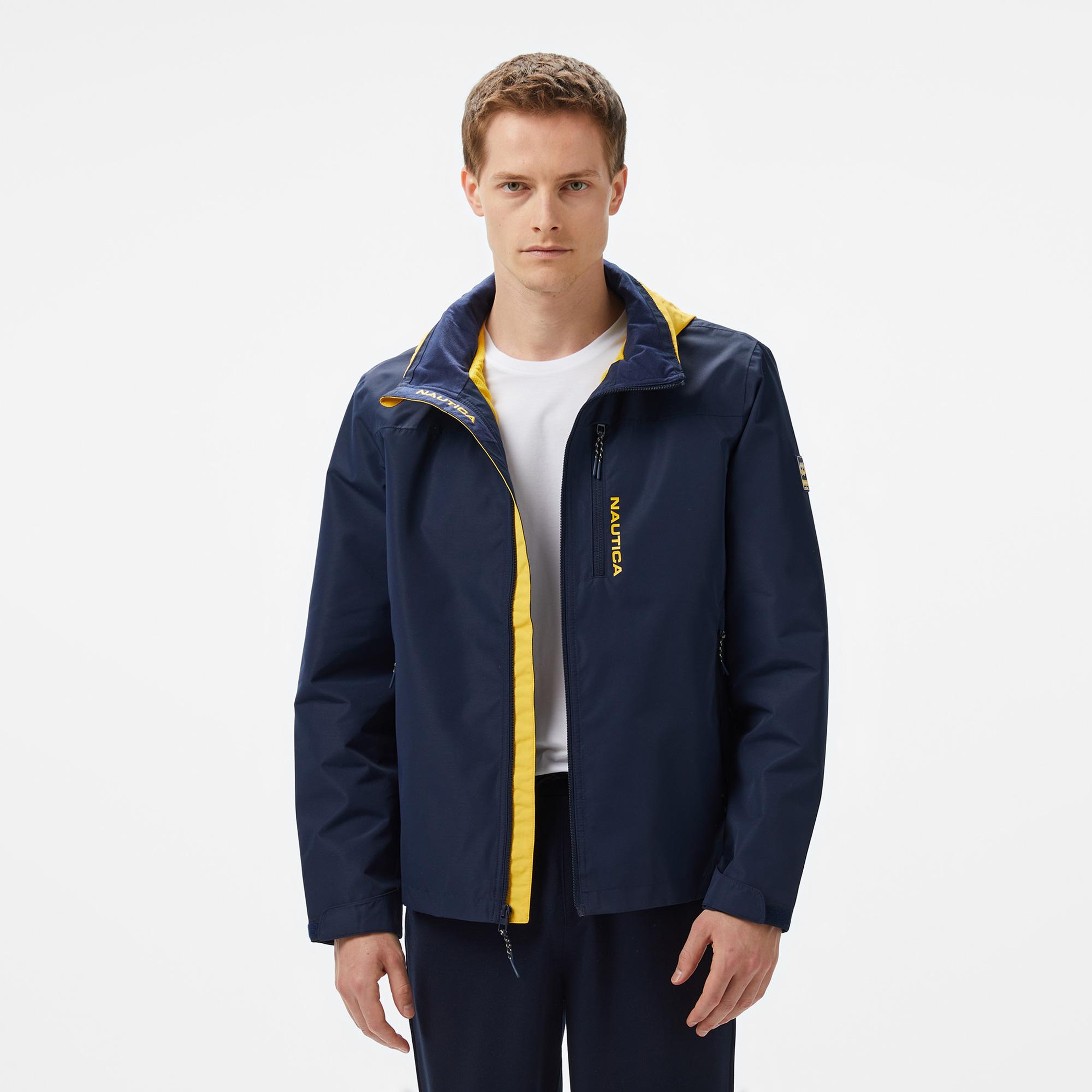 Nautica Erkek Lacivert Regular Fit Dik Yaka Mont