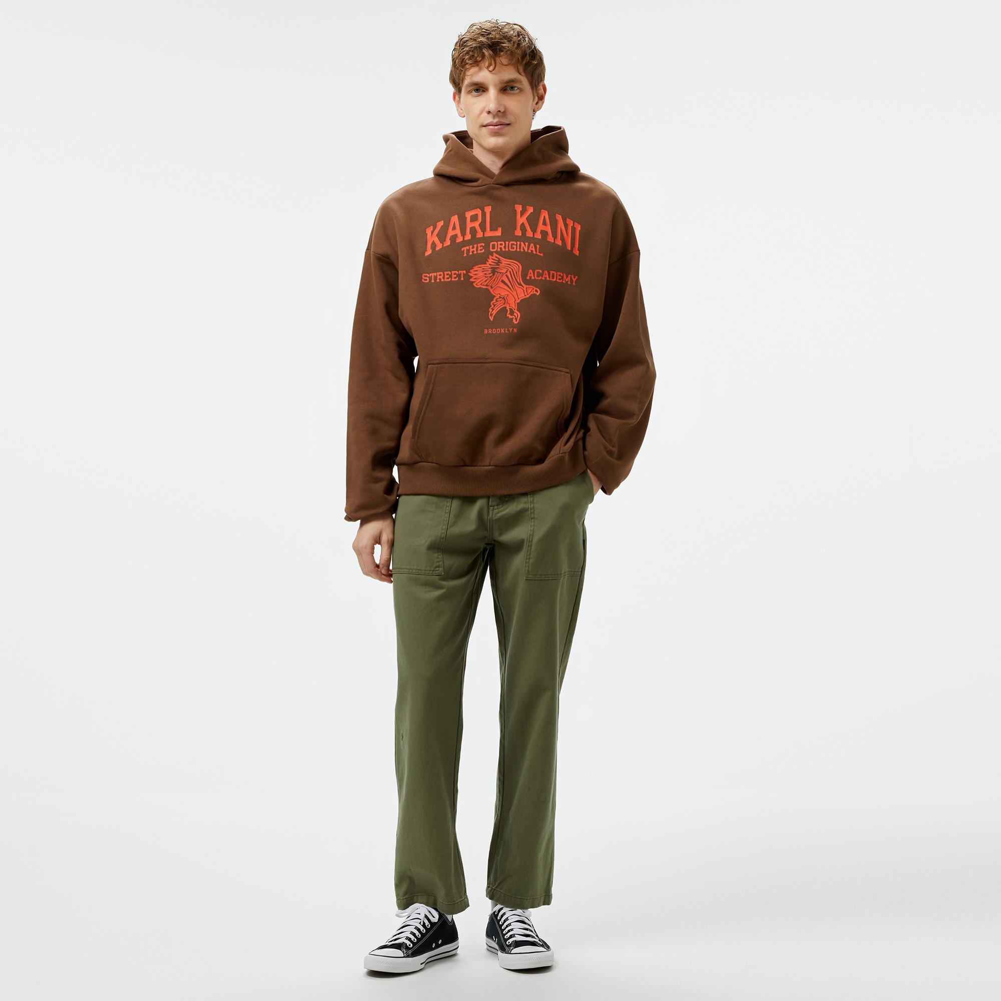 Karl Kani Kani Street Academy Os  Erkek Kahverengi Hoodie
