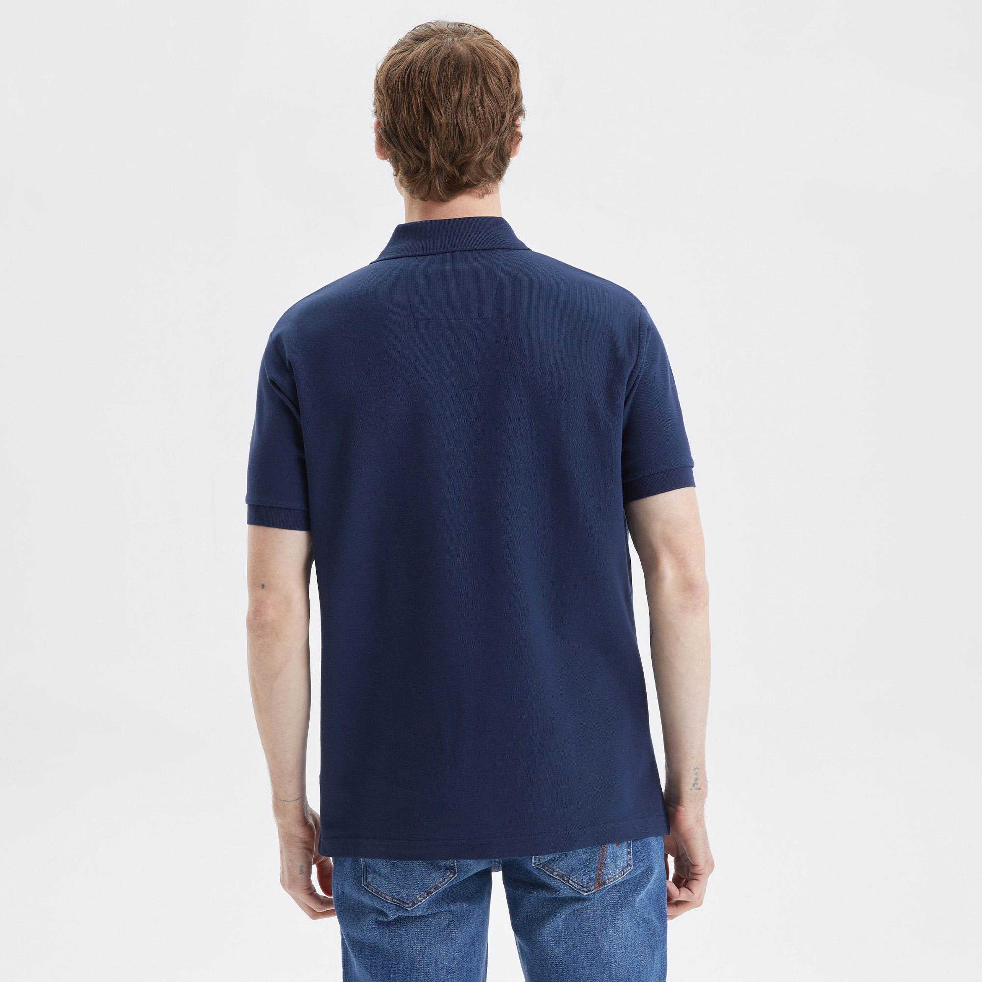Nautica Erkek Lacivert Classic Fit Kısa Kollu Polo Yaka T-Shirt