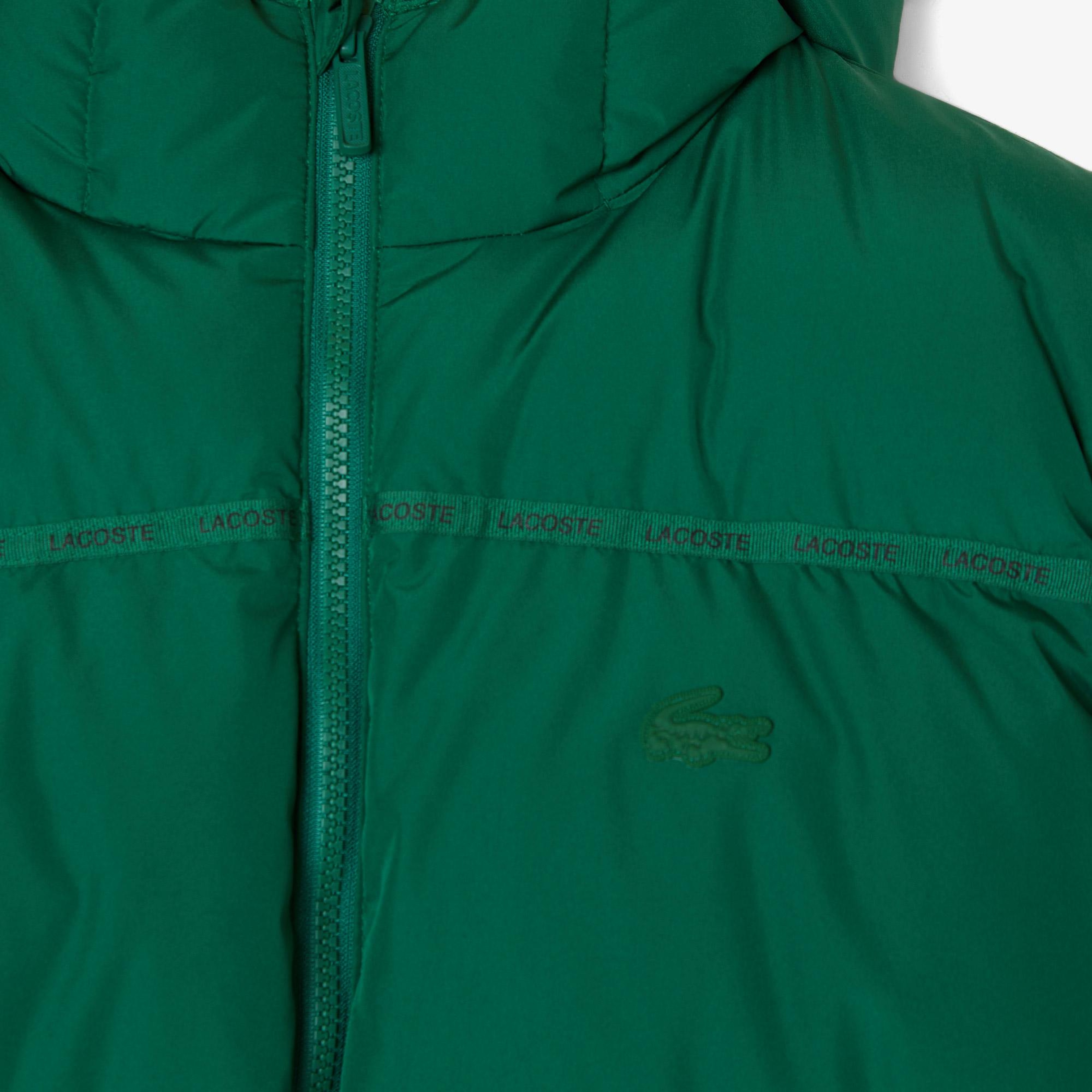 Lacoste Erkek Relaxed Fit Kapüşonlu Yeşil Mont