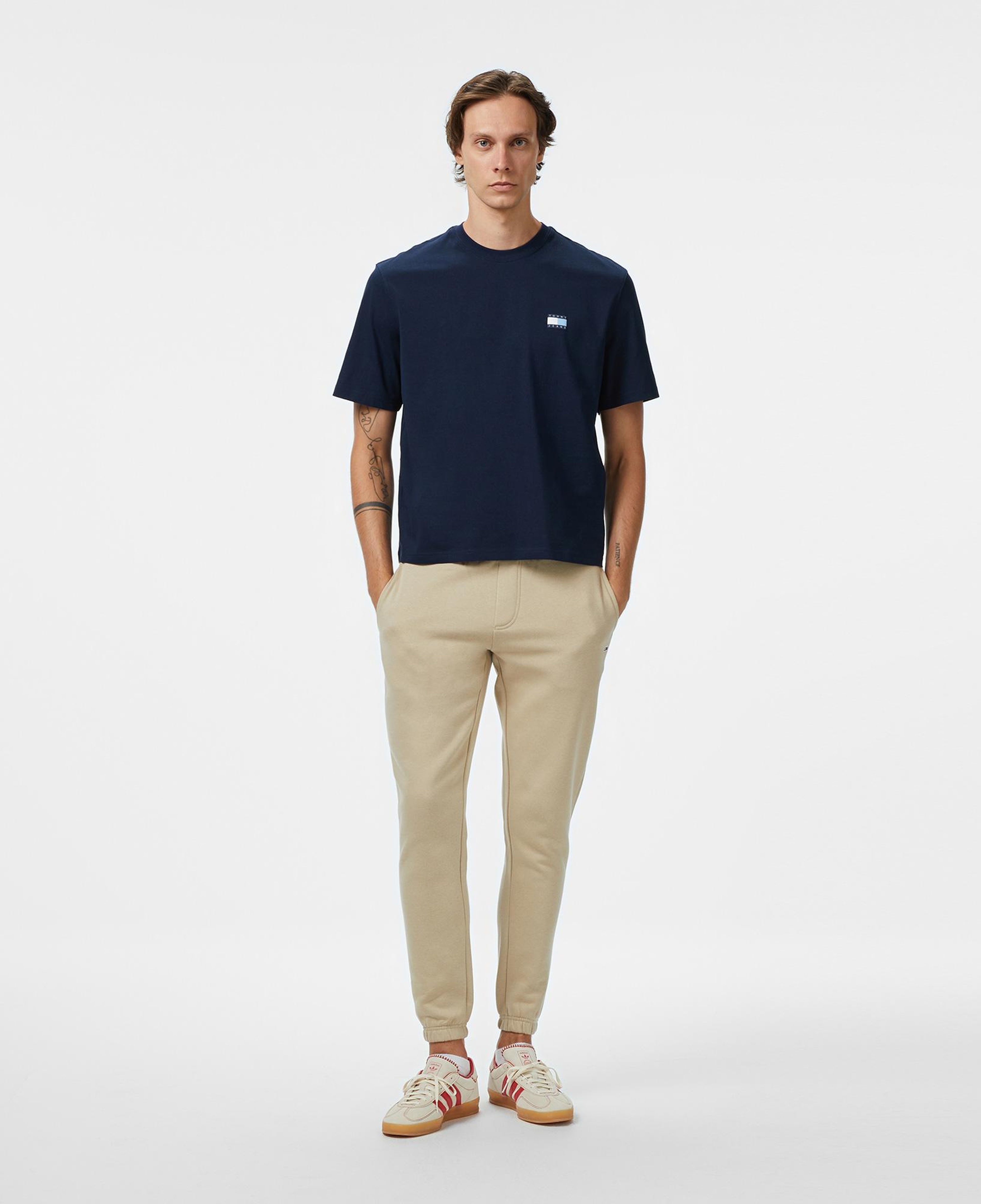 Tommy Jeans Regular Badge Play Erkek Mavi T-Shirt