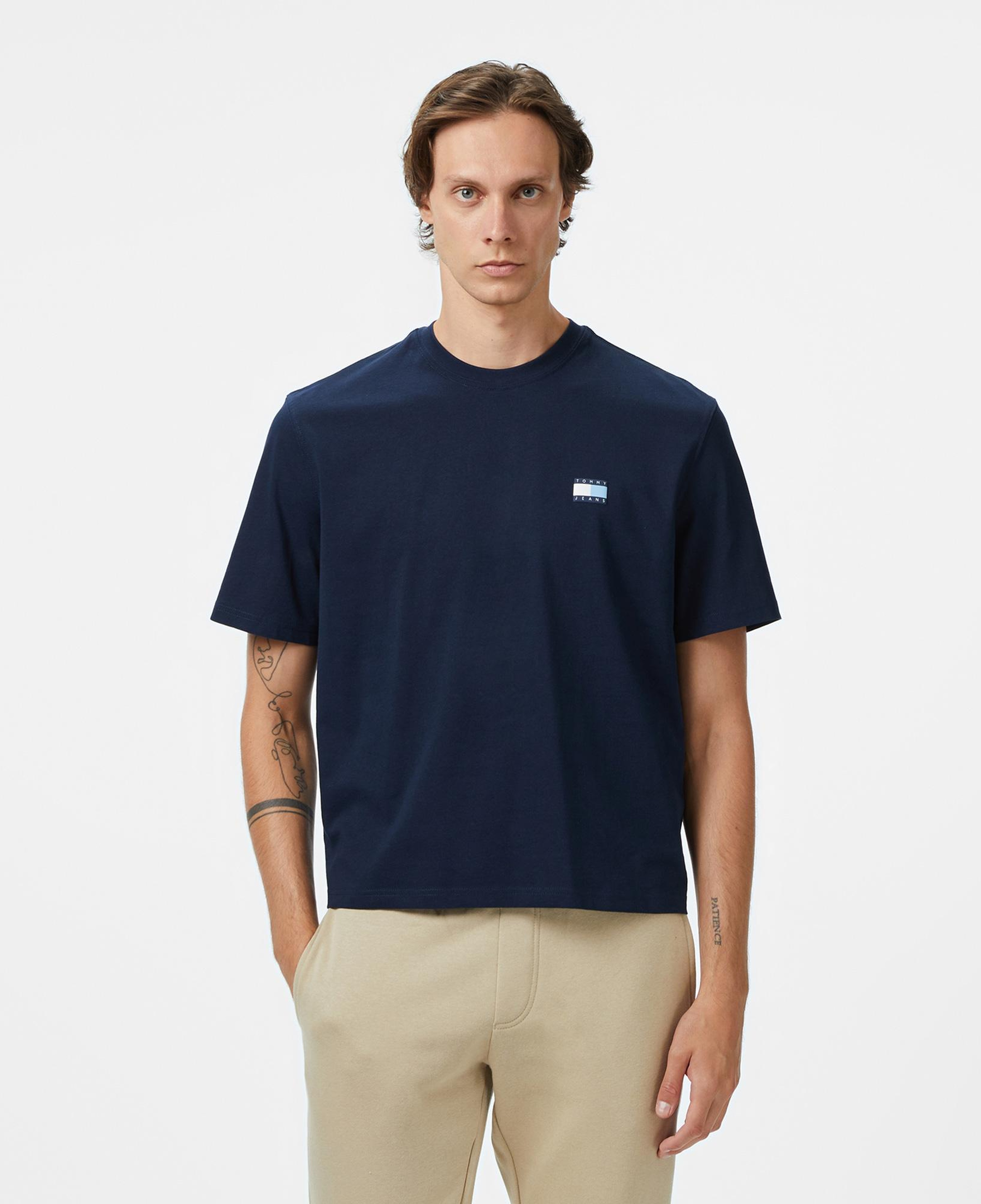 Tommy Jeans Regular Badge Play Erkek Mavi T-Shirt