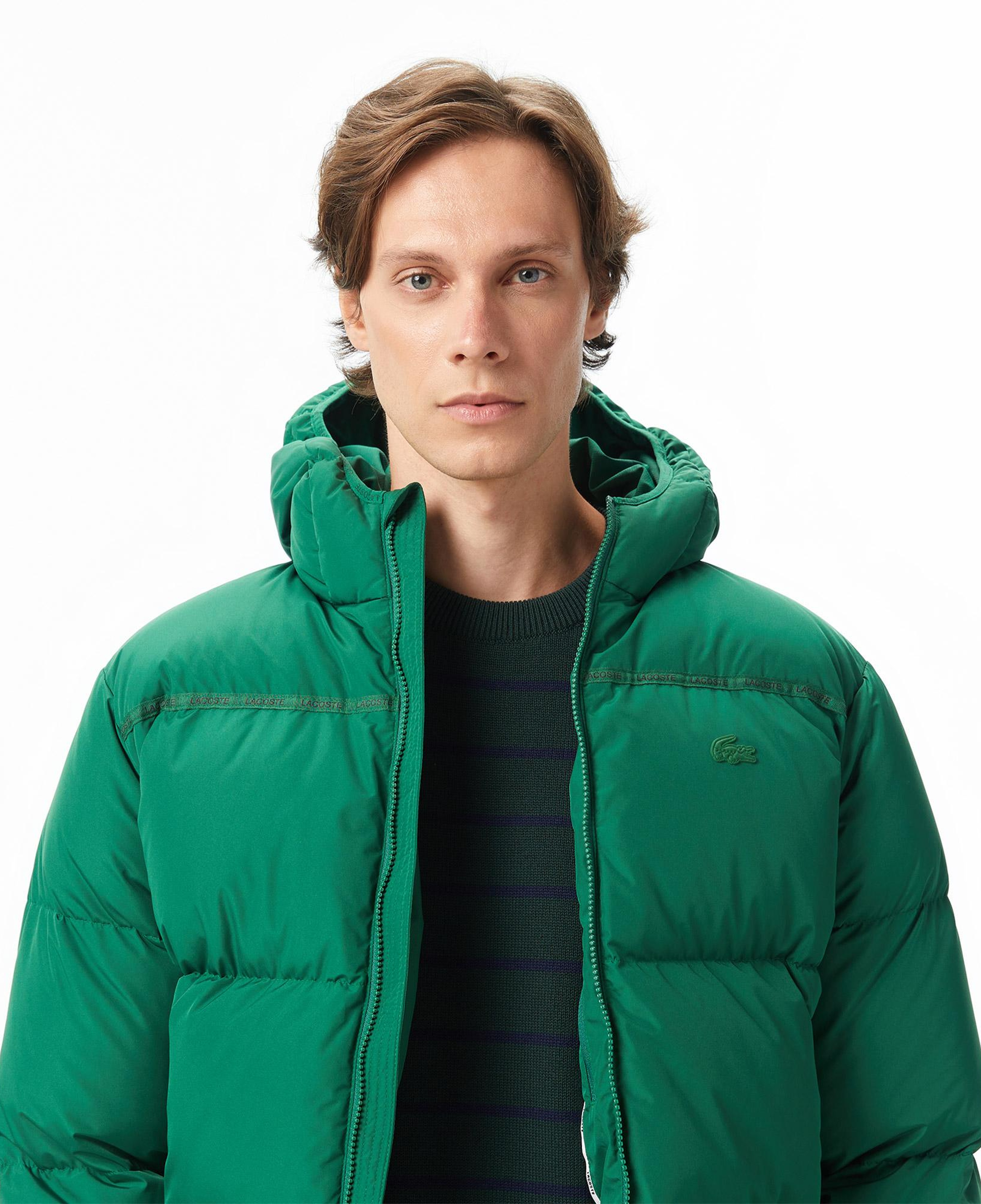 Lacoste Erkek Relaxed Fit Kapüşonlu Yeşil Mont