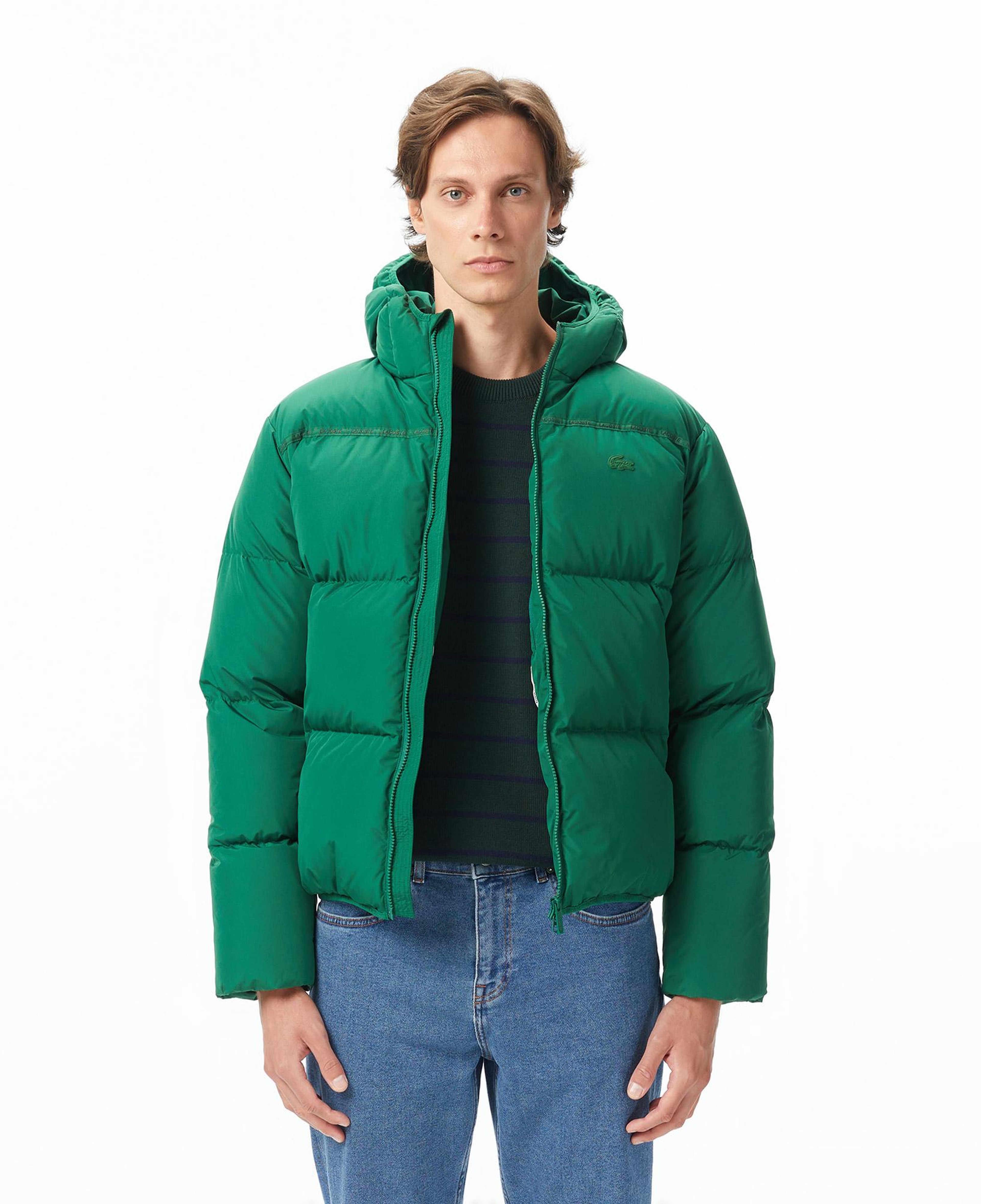 Lacoste Erkek Relaxed Fit Kapüşonlu Yeşil Mont