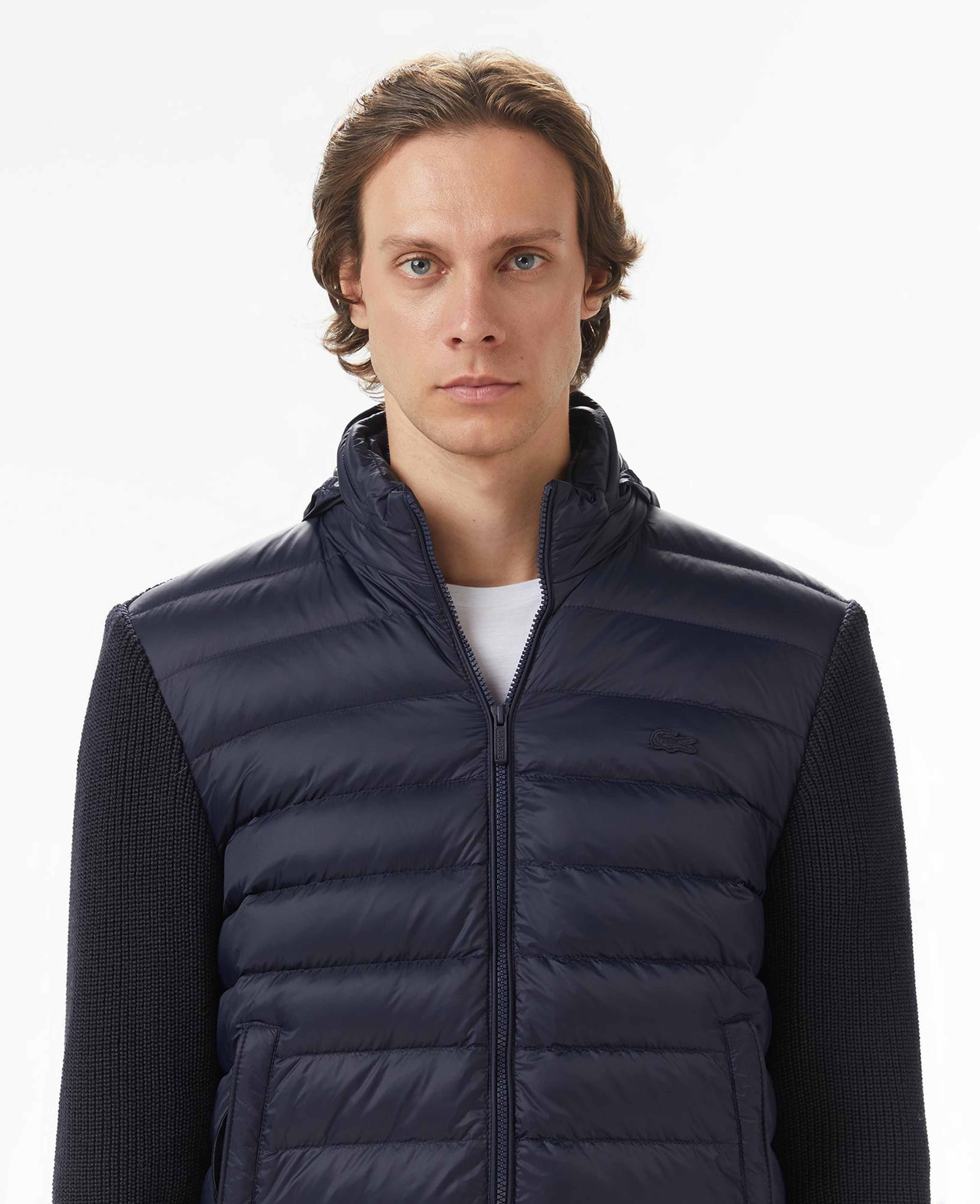 Erkek Regular Fit Kapüşonlu Lacivert Mont