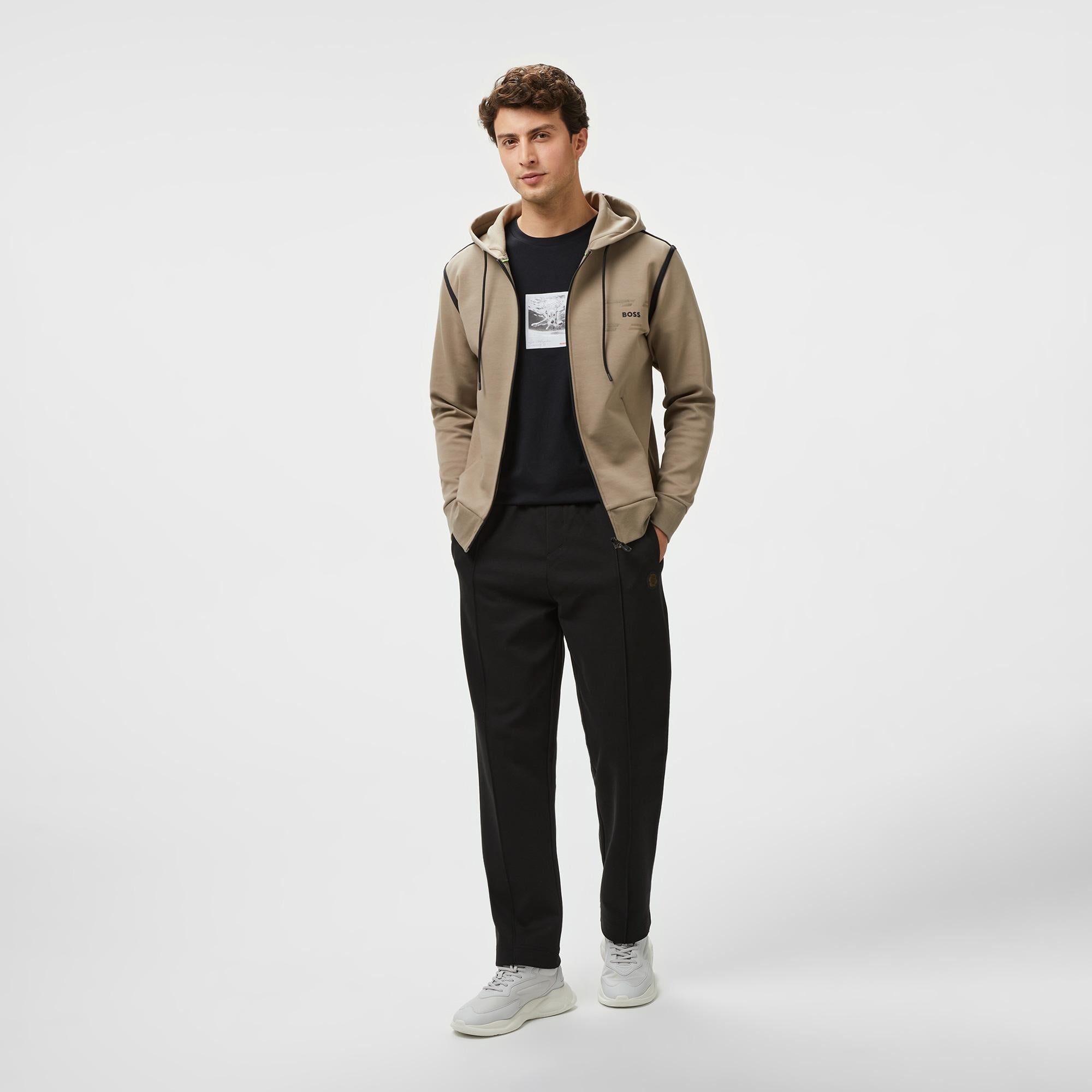 Boss Saggy Tape Erkek Haki Sweatshirt