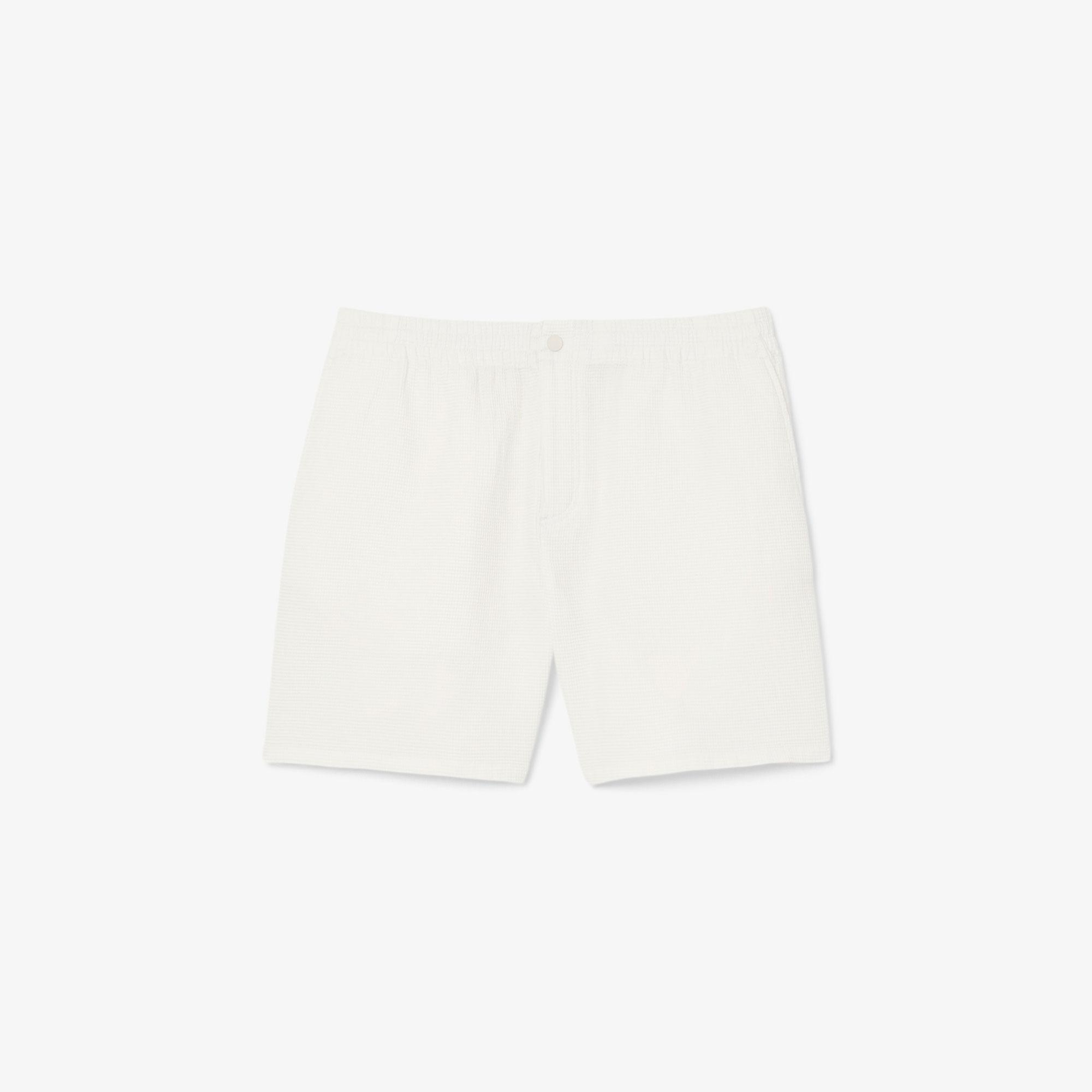 Erkek Relaxed Fit Beyaz Şort