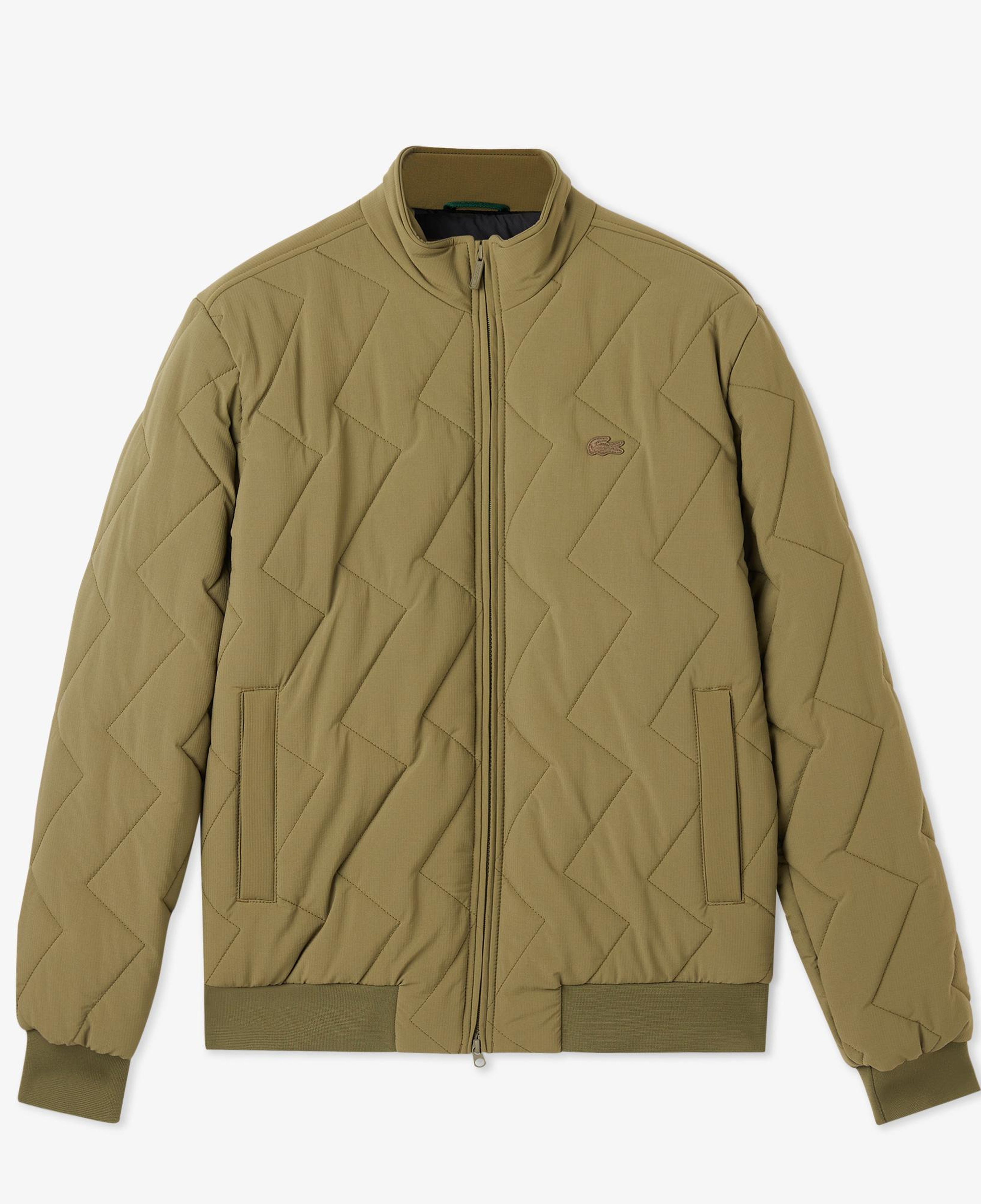 Lacoste Erkek Dik Yaka Kapitone Yeşil Mont