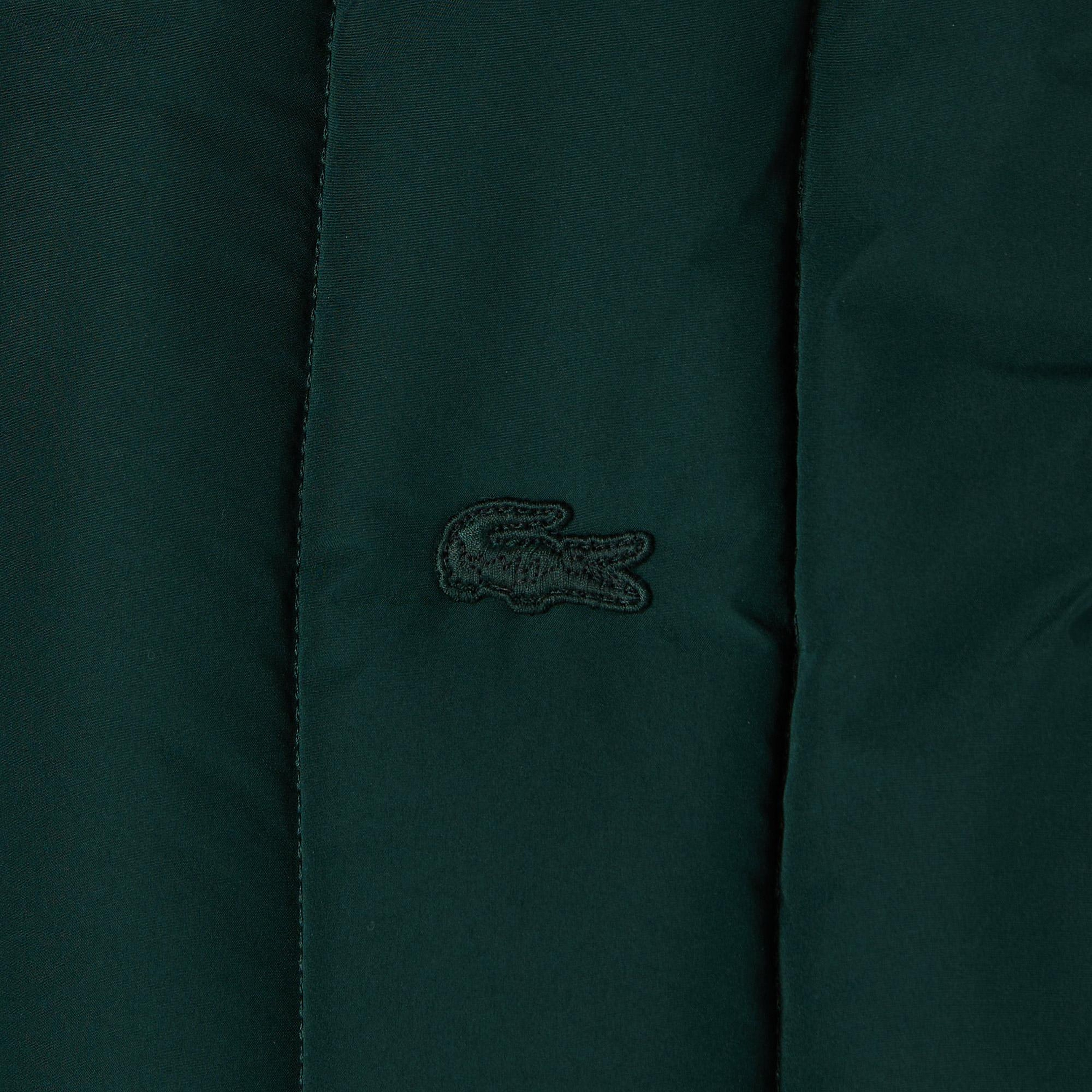 Lacoste Erkek Dik Yaka Koyu Yeşil Yelek