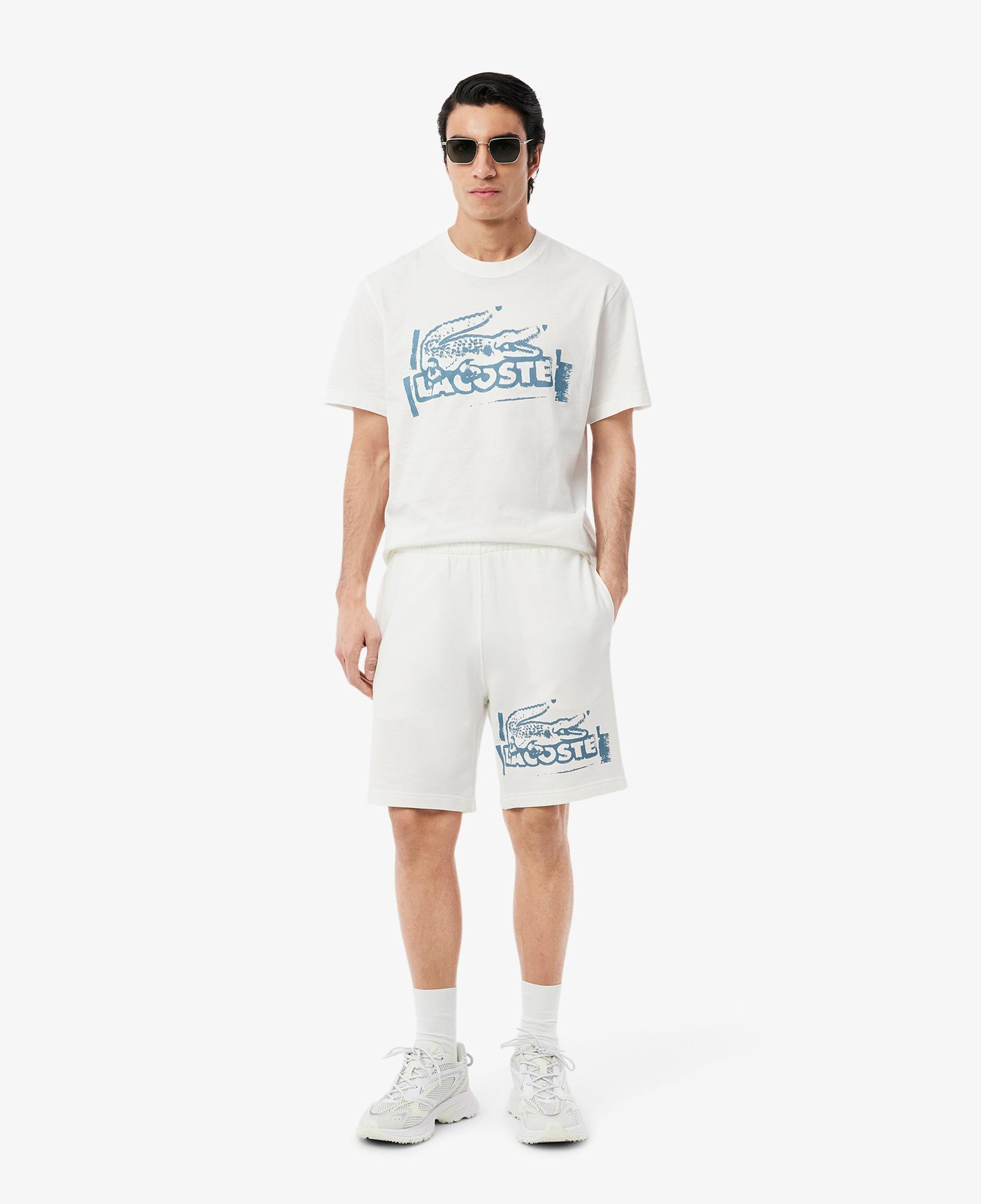 Lacoste Erkek Regular Fit Baskılı Bej Şort