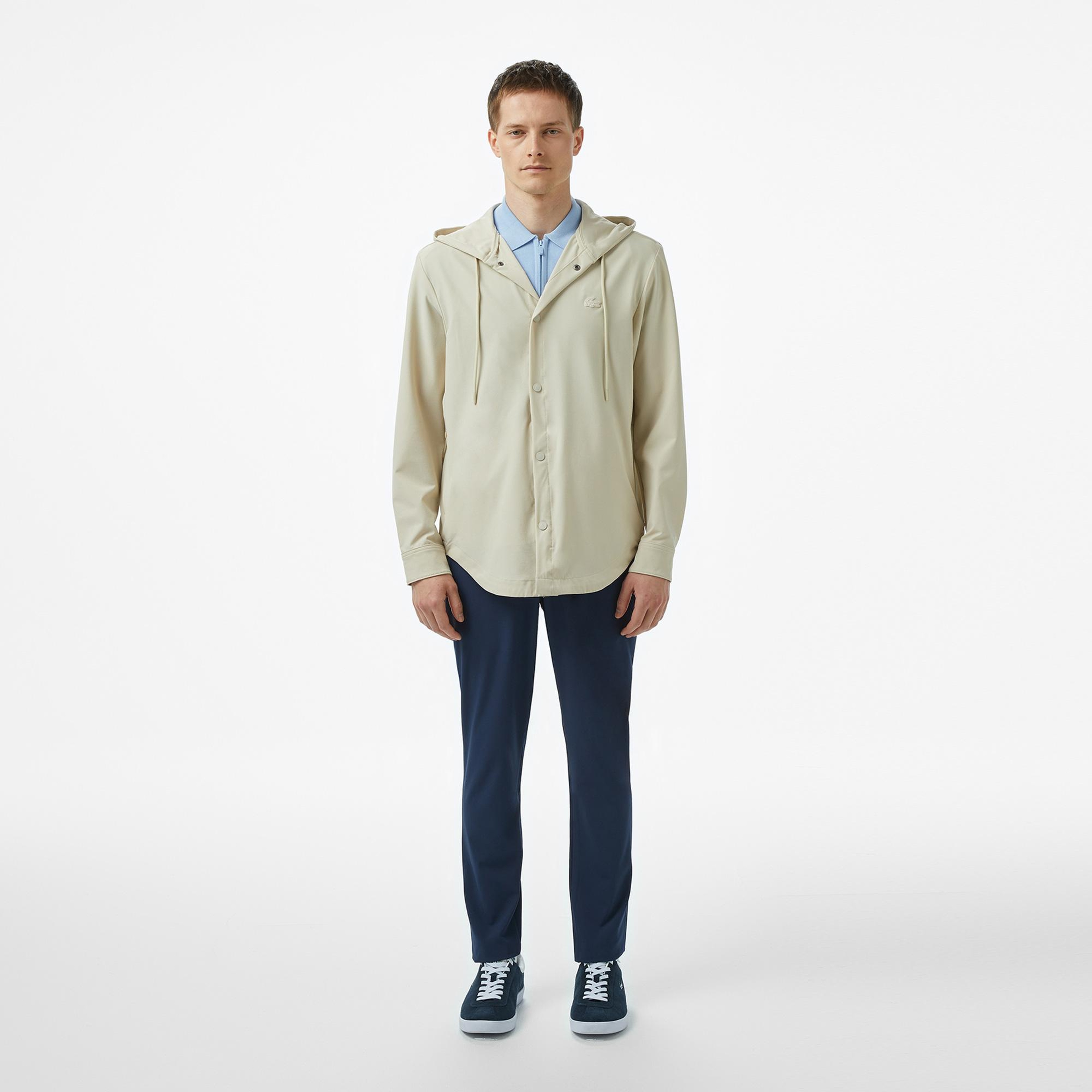 Lacoste Erkek Regular Fit Kapüşonlu Bej Ceket