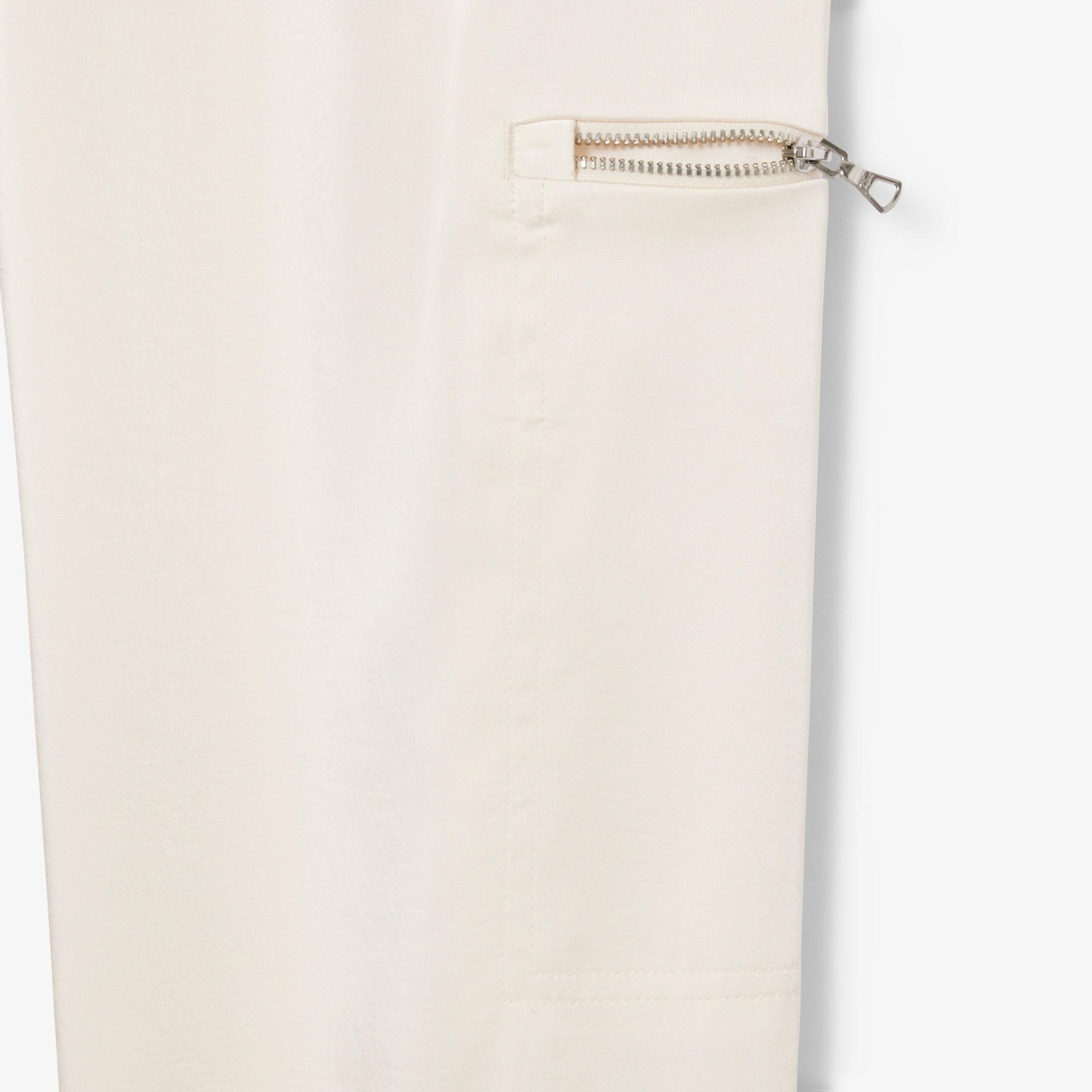 Kadın Oversized Fit Krem Pantolon