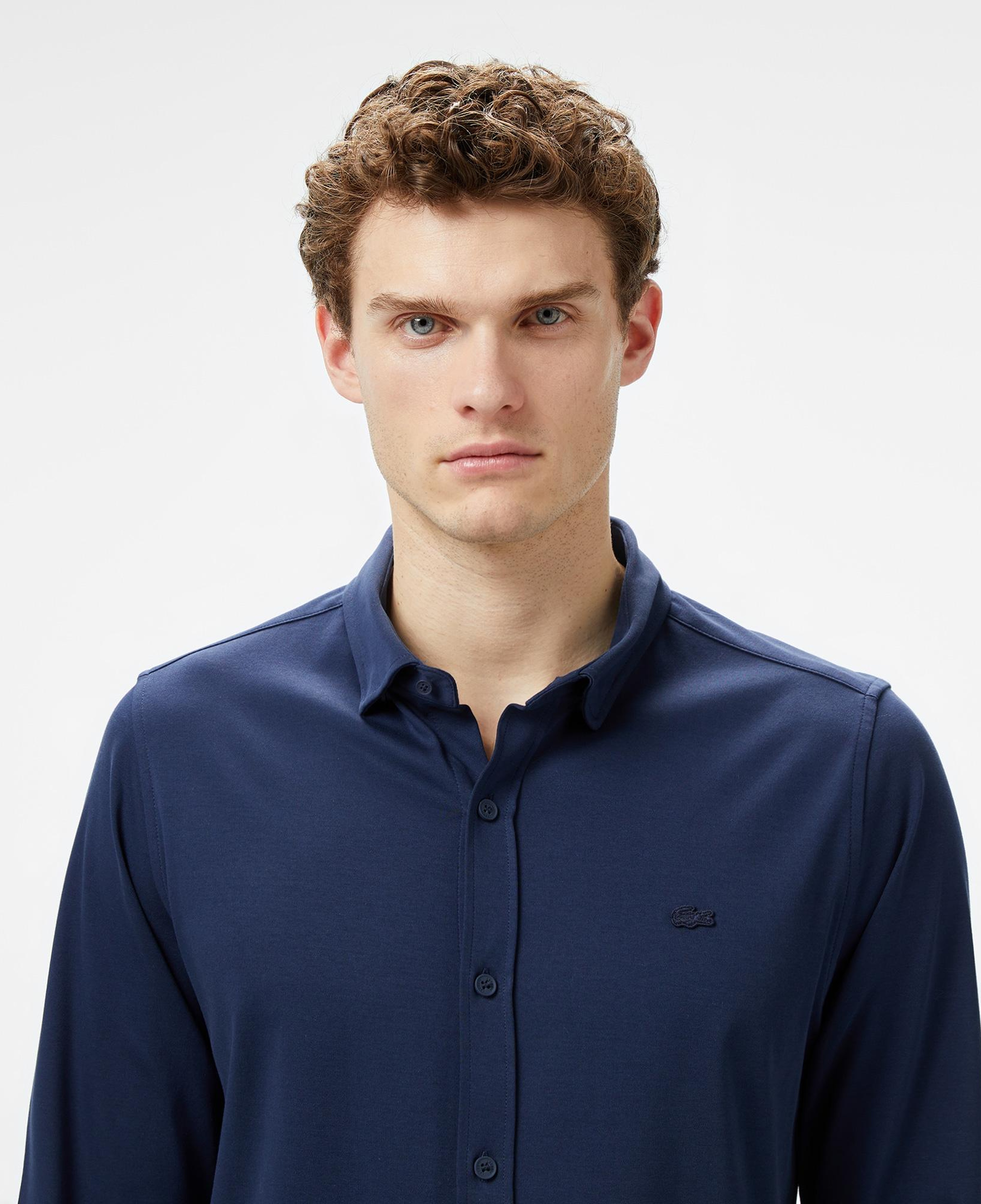 Erkek Slim Fit Lacivert Gömlek