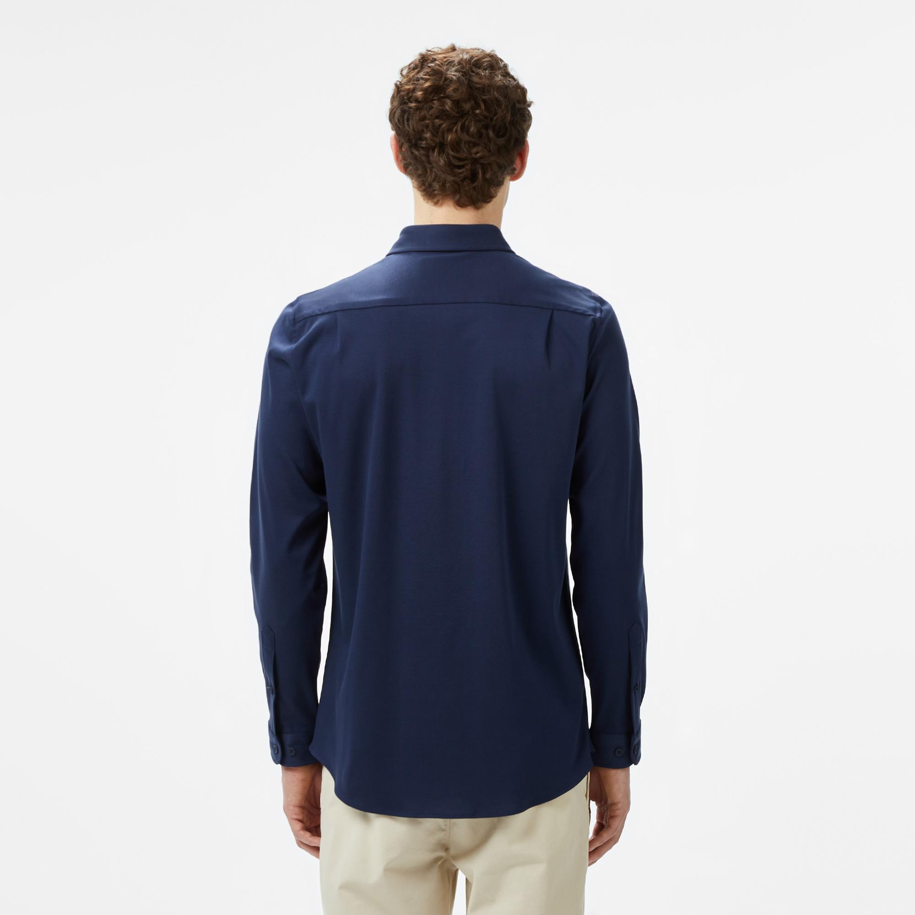 Erkek Slim Fit Lacivert Gömlek