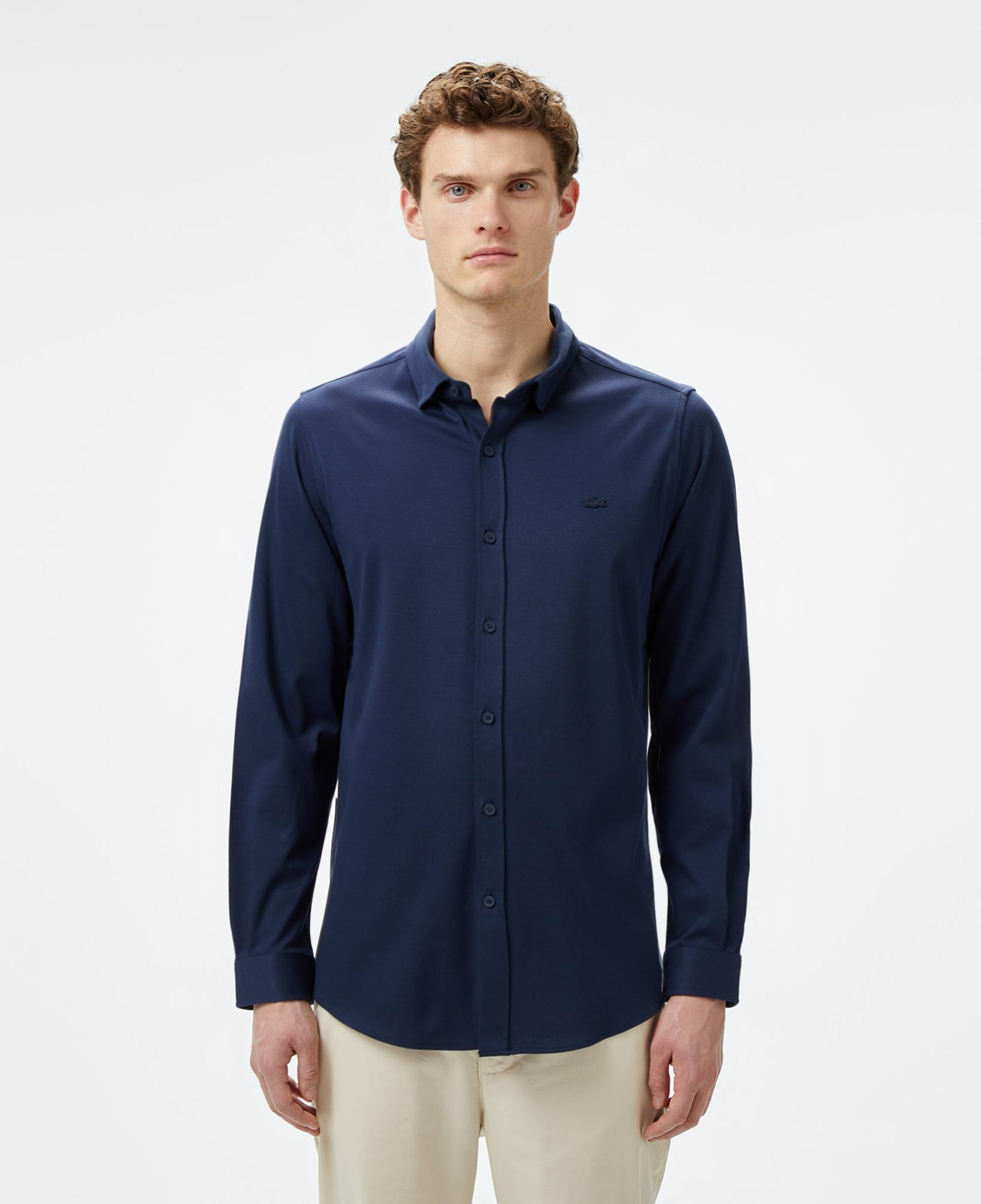 Erkek Slim Fit Lacivert Gömlek