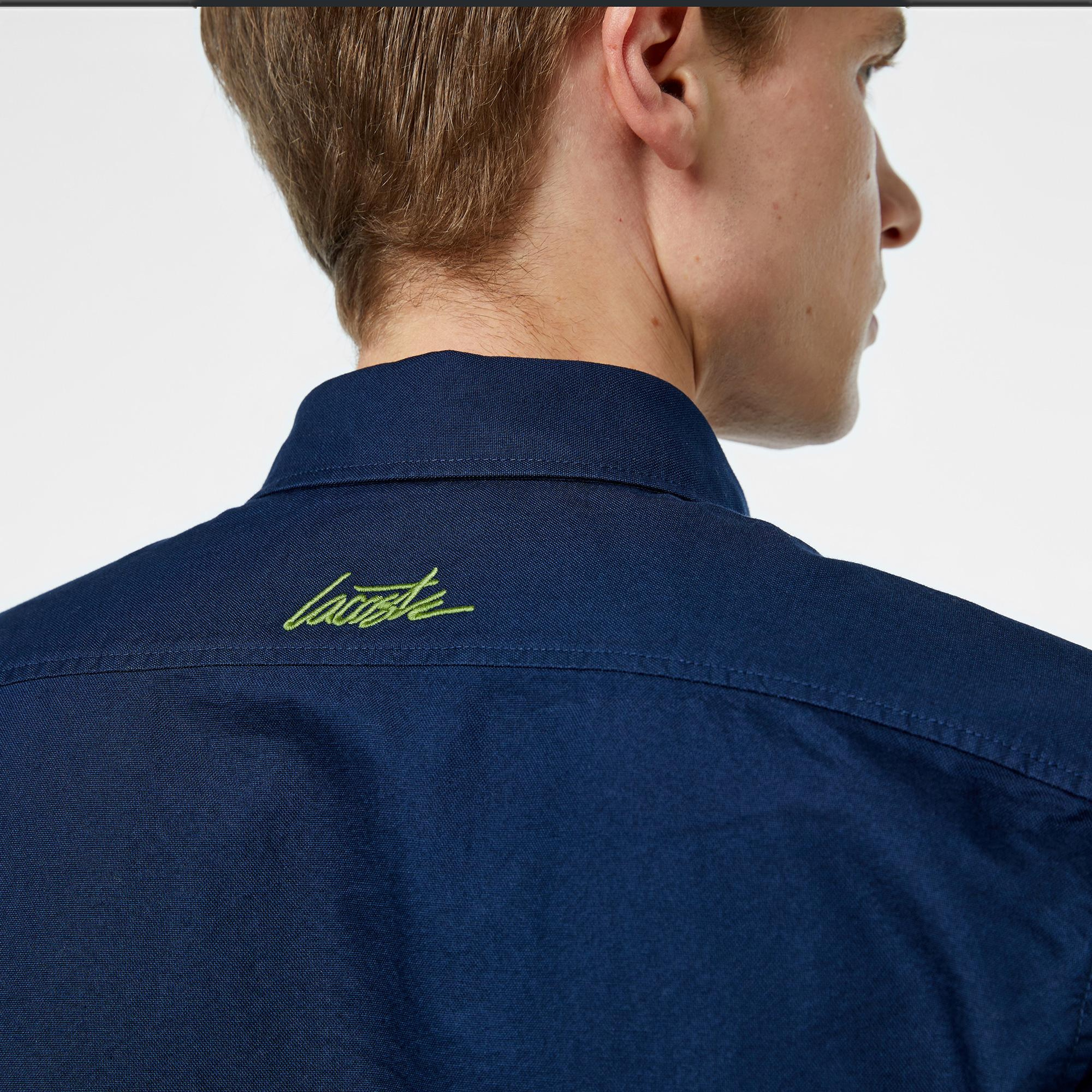 Erkek Slim Fit Lacivert Gömlek