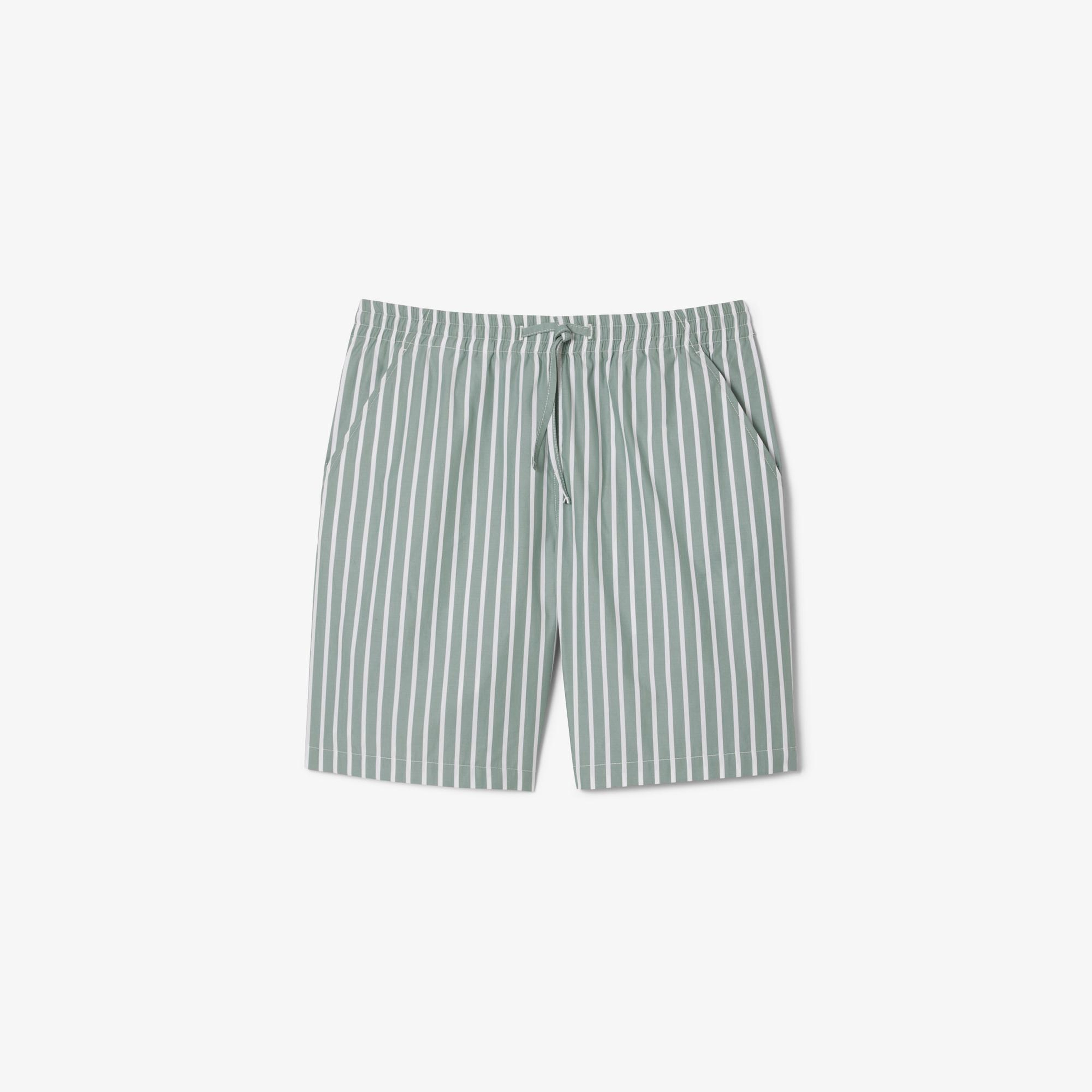 Lacoste Relaxed Fit Striped Erkek Yeşil Şort