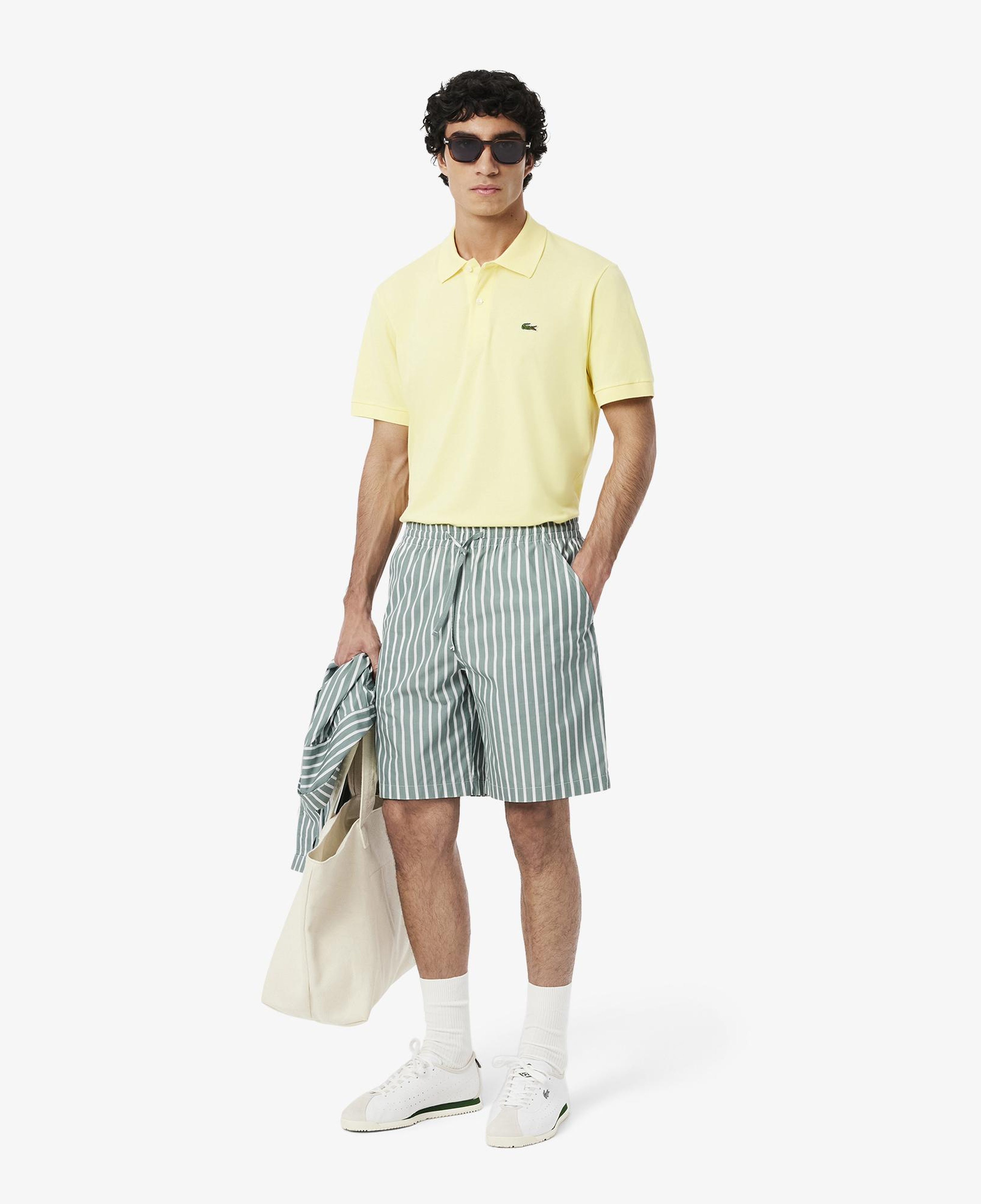 Lacoste Relaxed Fit Striped Erkek Yeşil Şort