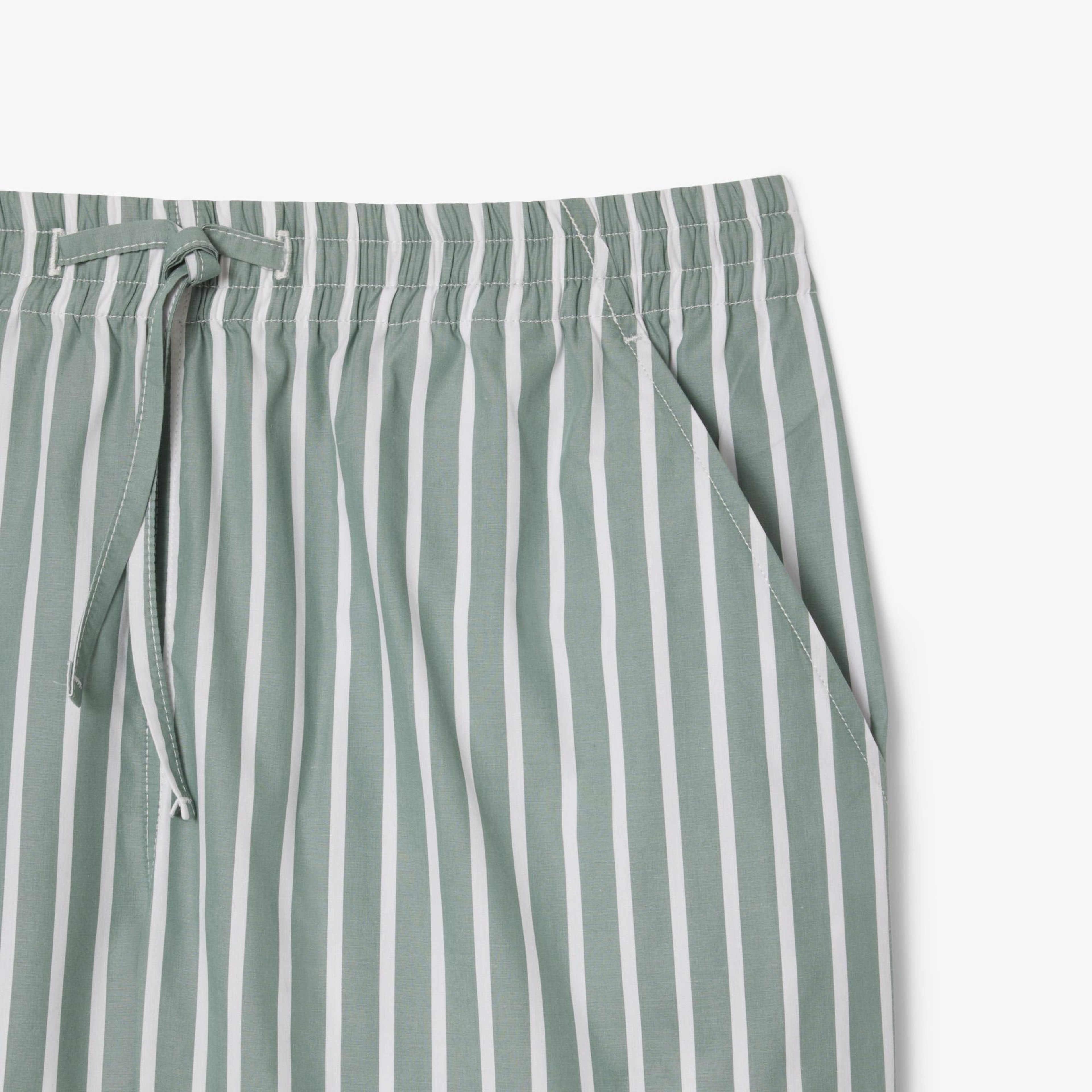Lacoste Relaxed Fit Striped Erkek Yeşil Şort
