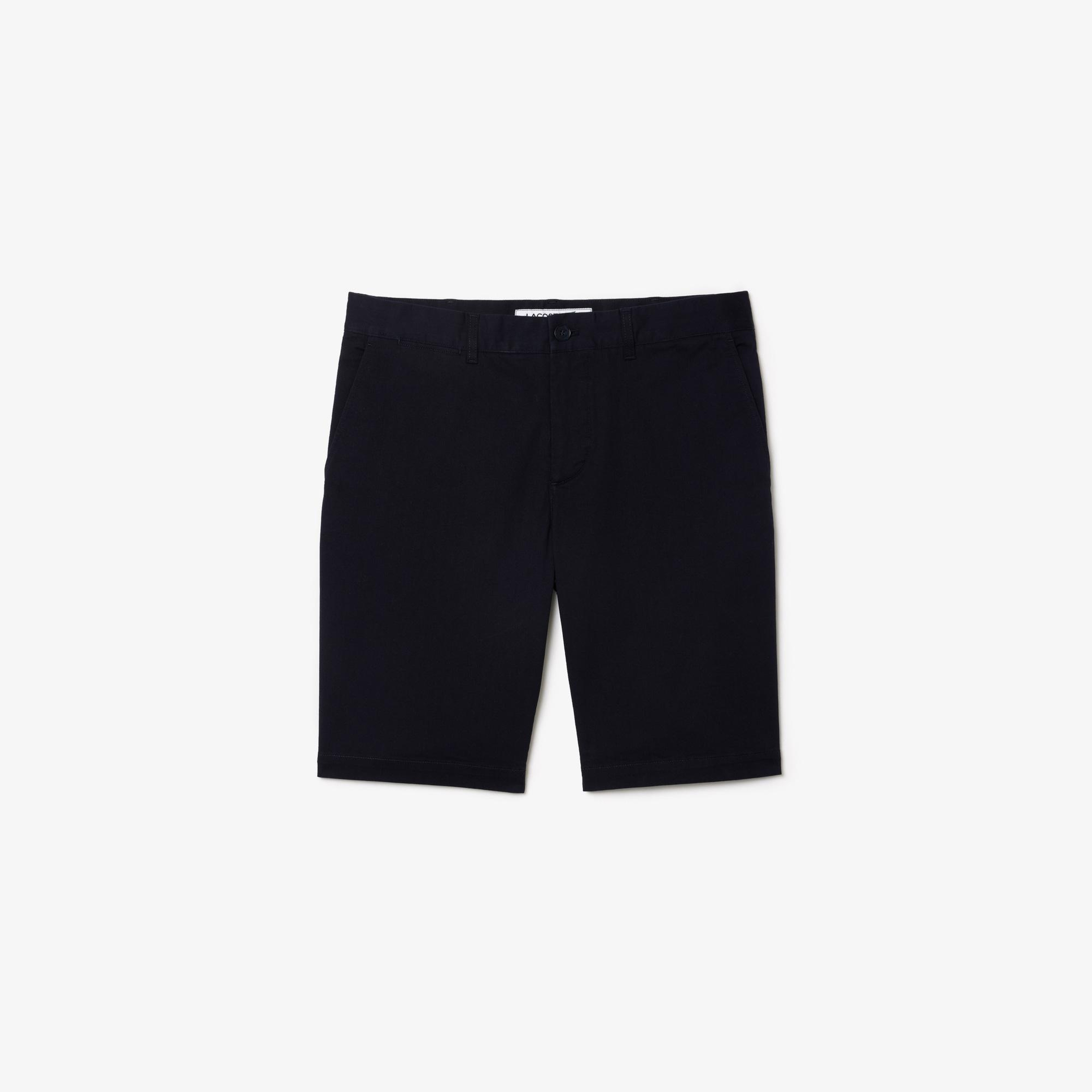 Erkek Slim Fit Siyah Bermuda Şort