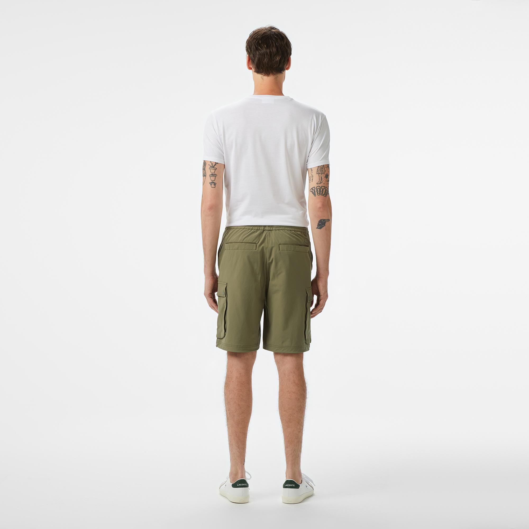 Erkek Relaxed Fit Haki Bermuda Şort