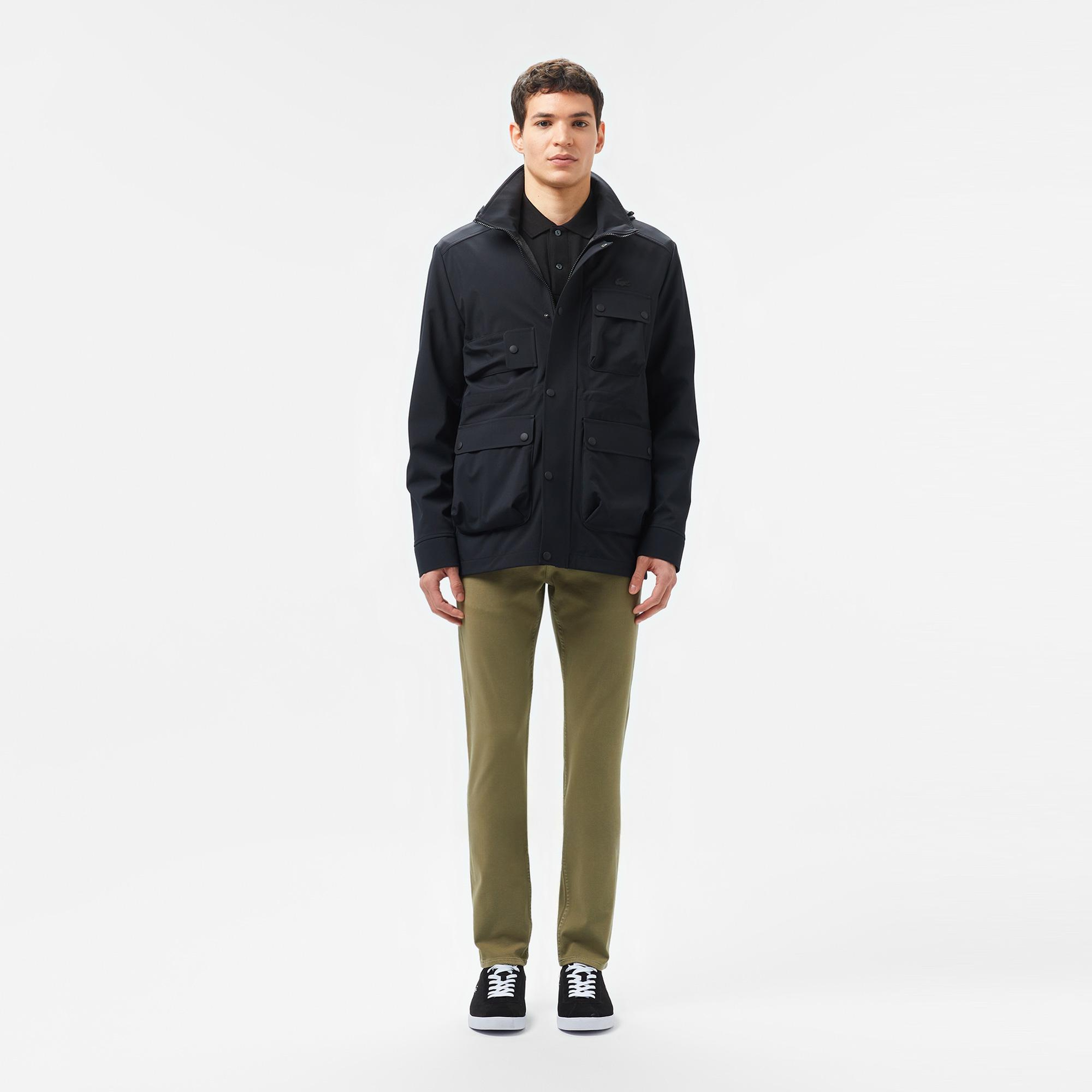 Lacoste Erkek Kapüşonlu Siyah Mont