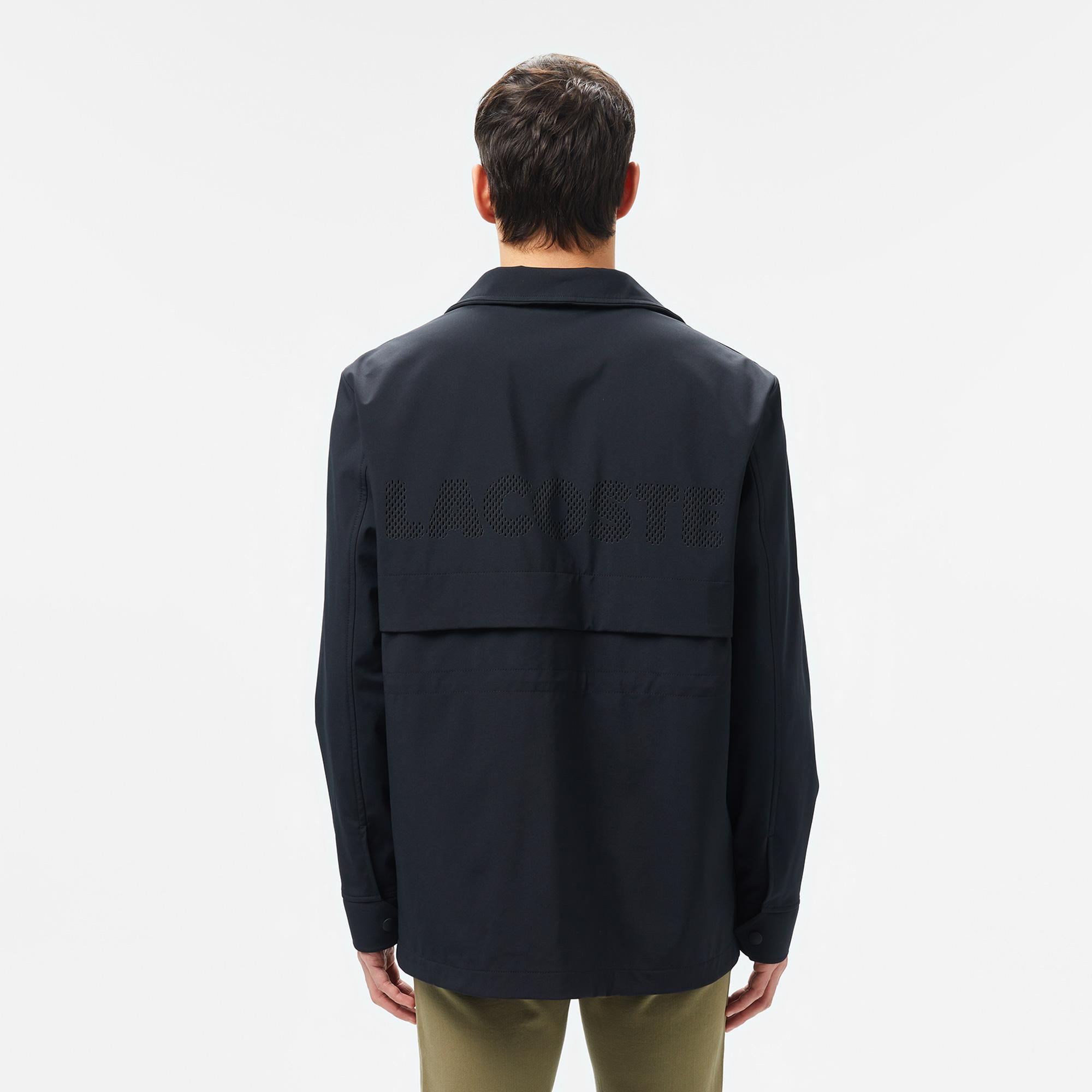 Lacoste Erkek Kapüşonlu Siyah Mont