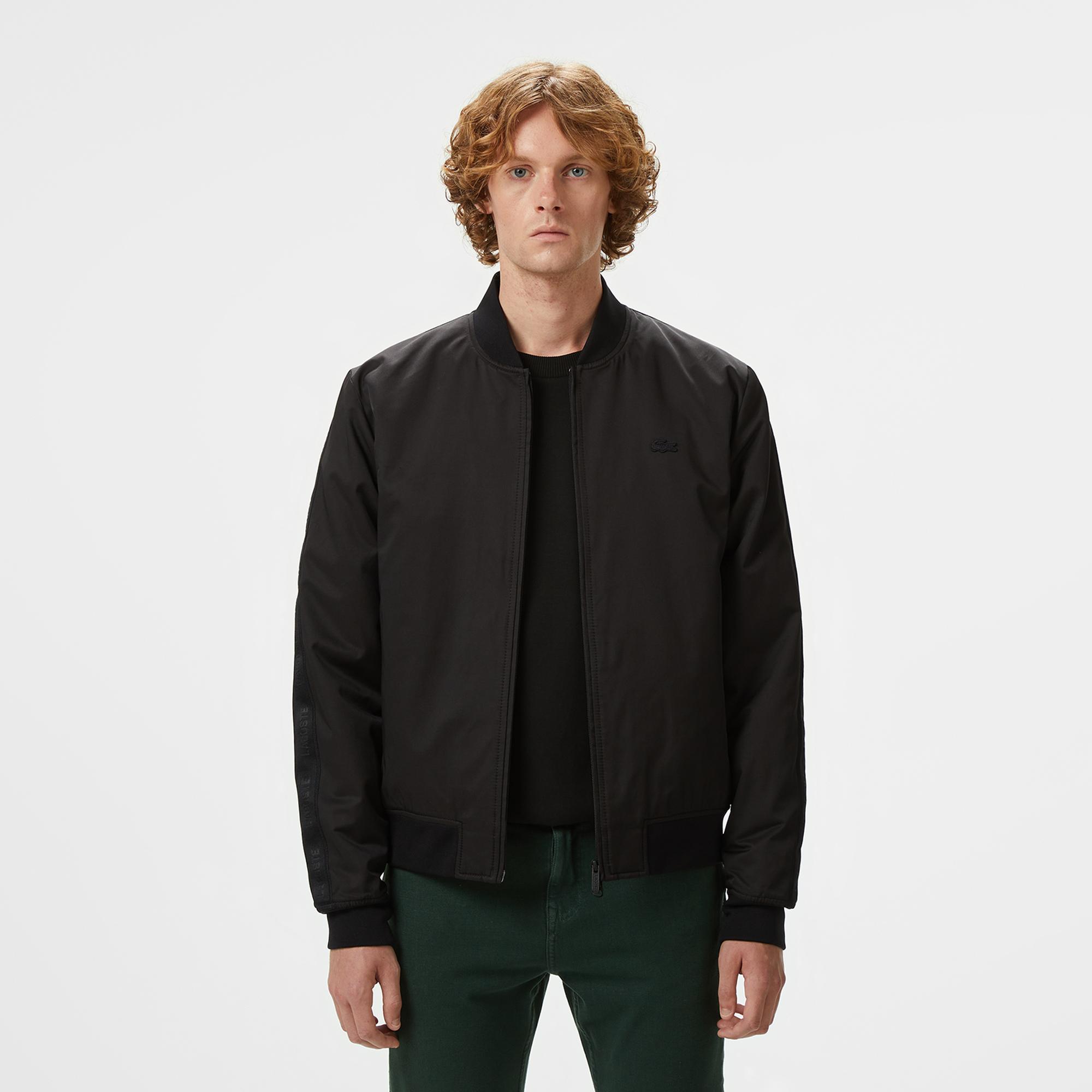 Lacoste Erkek Dik Yaka Siyah Bomber Ceket