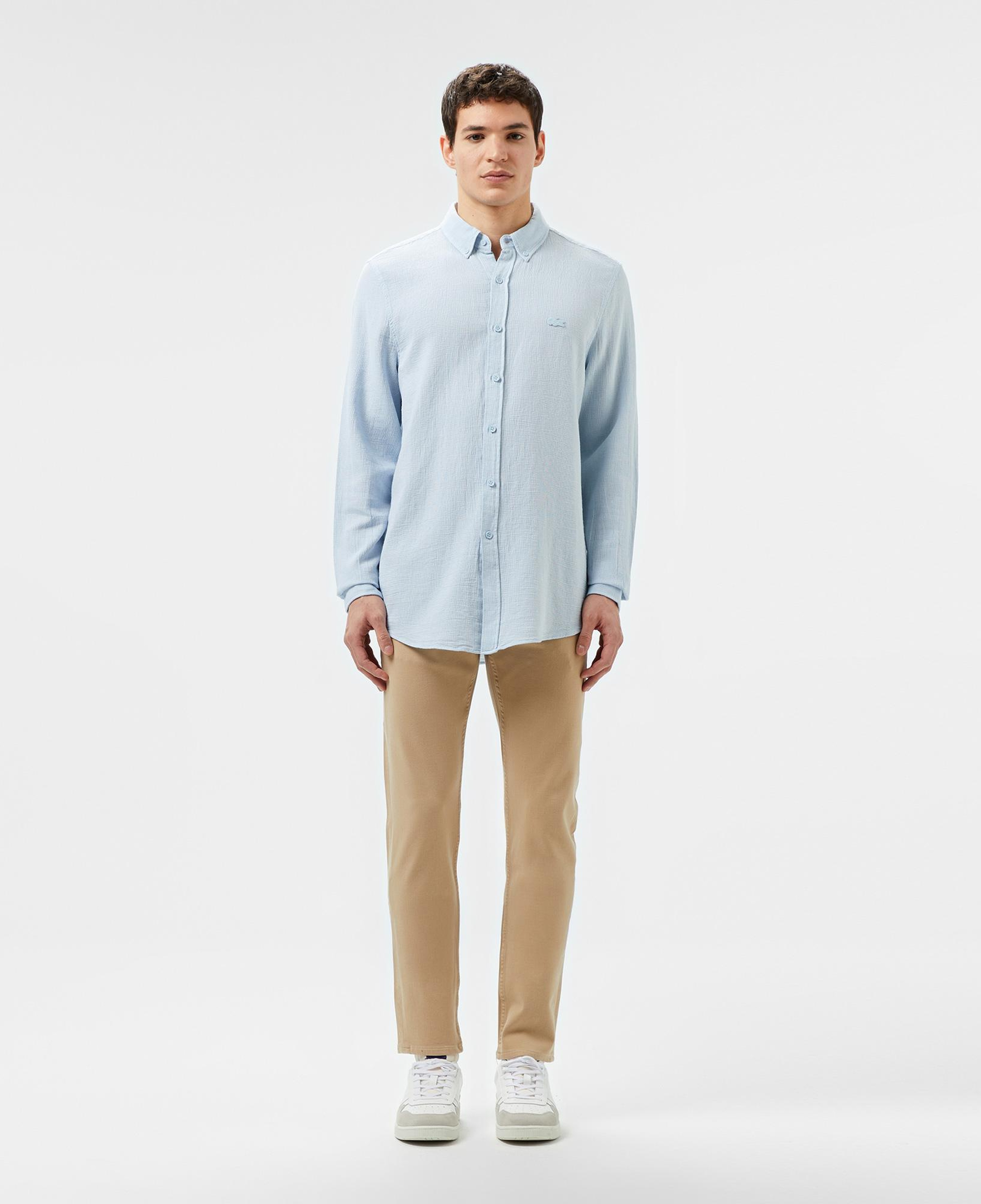 Erkek Slim Fit Açık Mavi Gömlek