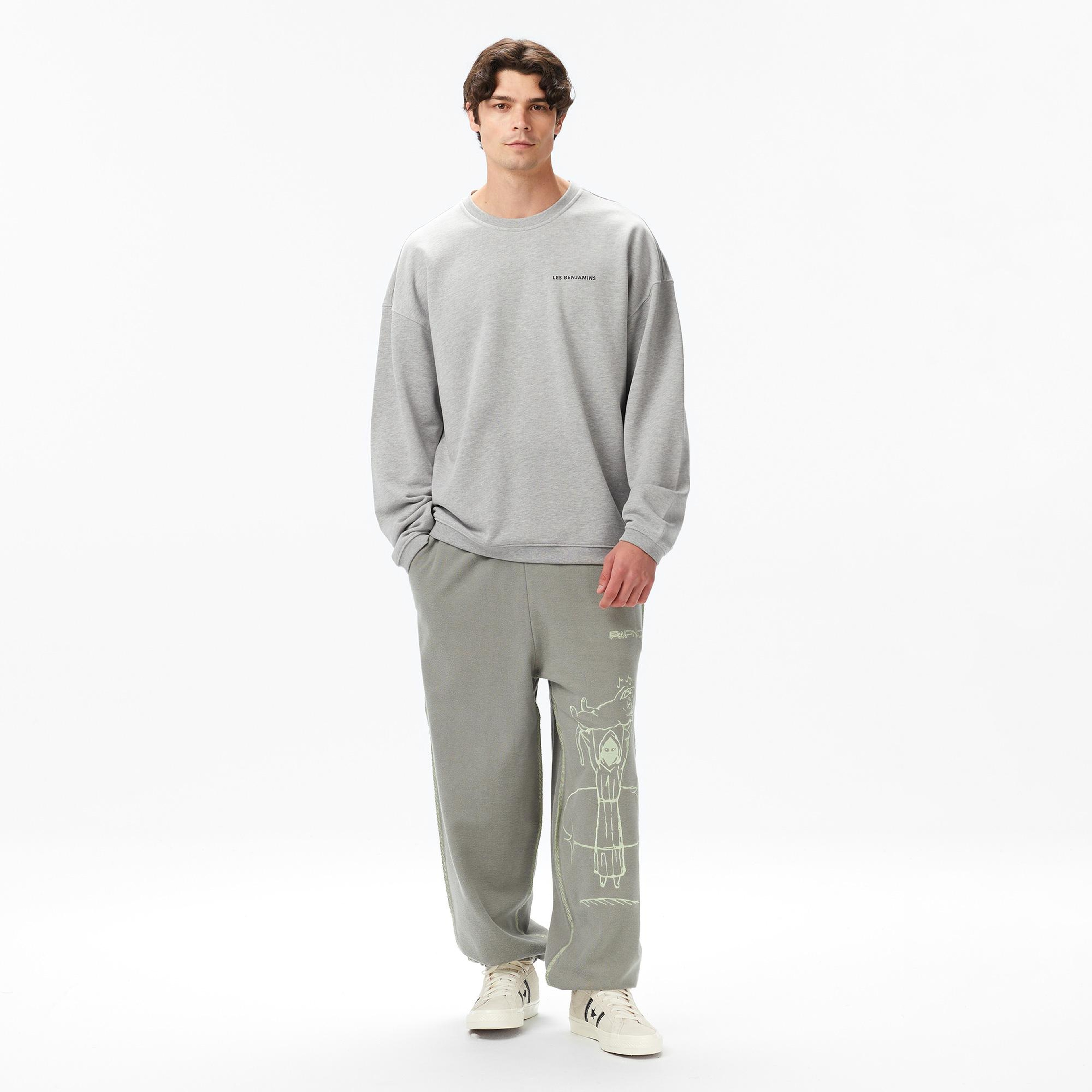 Les Benjamins Erkek Gri Sweatshirt