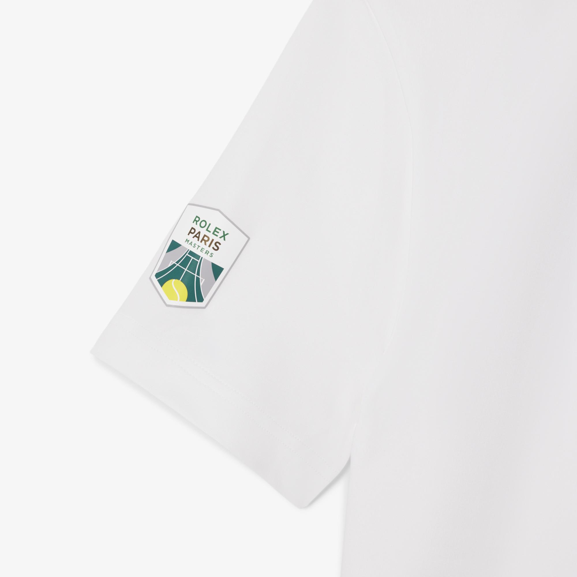 Rolex Paris Masters Erkek Regular Fit Baskılı Beyaz Polo