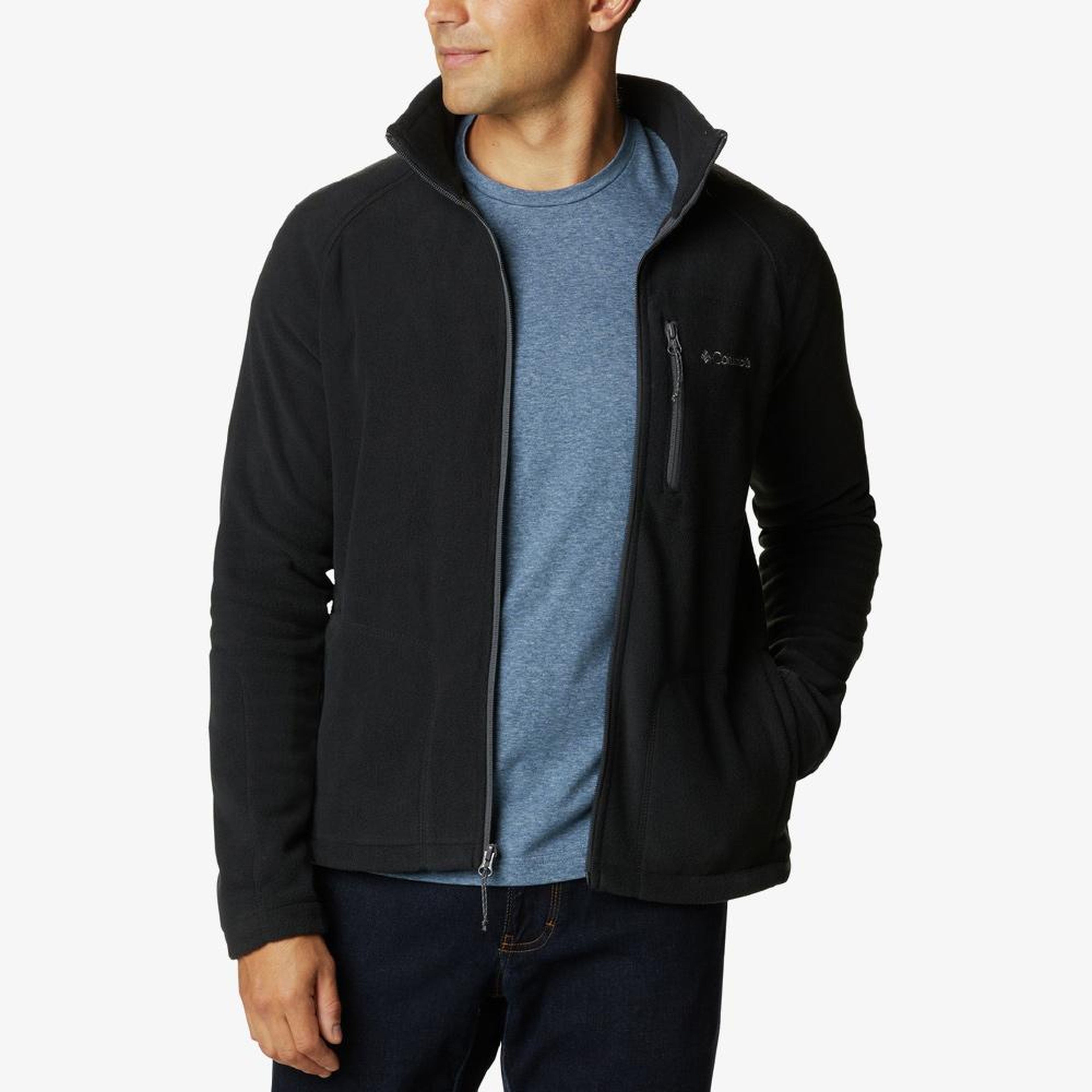 Columbia Fast Trek II Full Zip Fleece Erkek Siyah Outdoor Polar