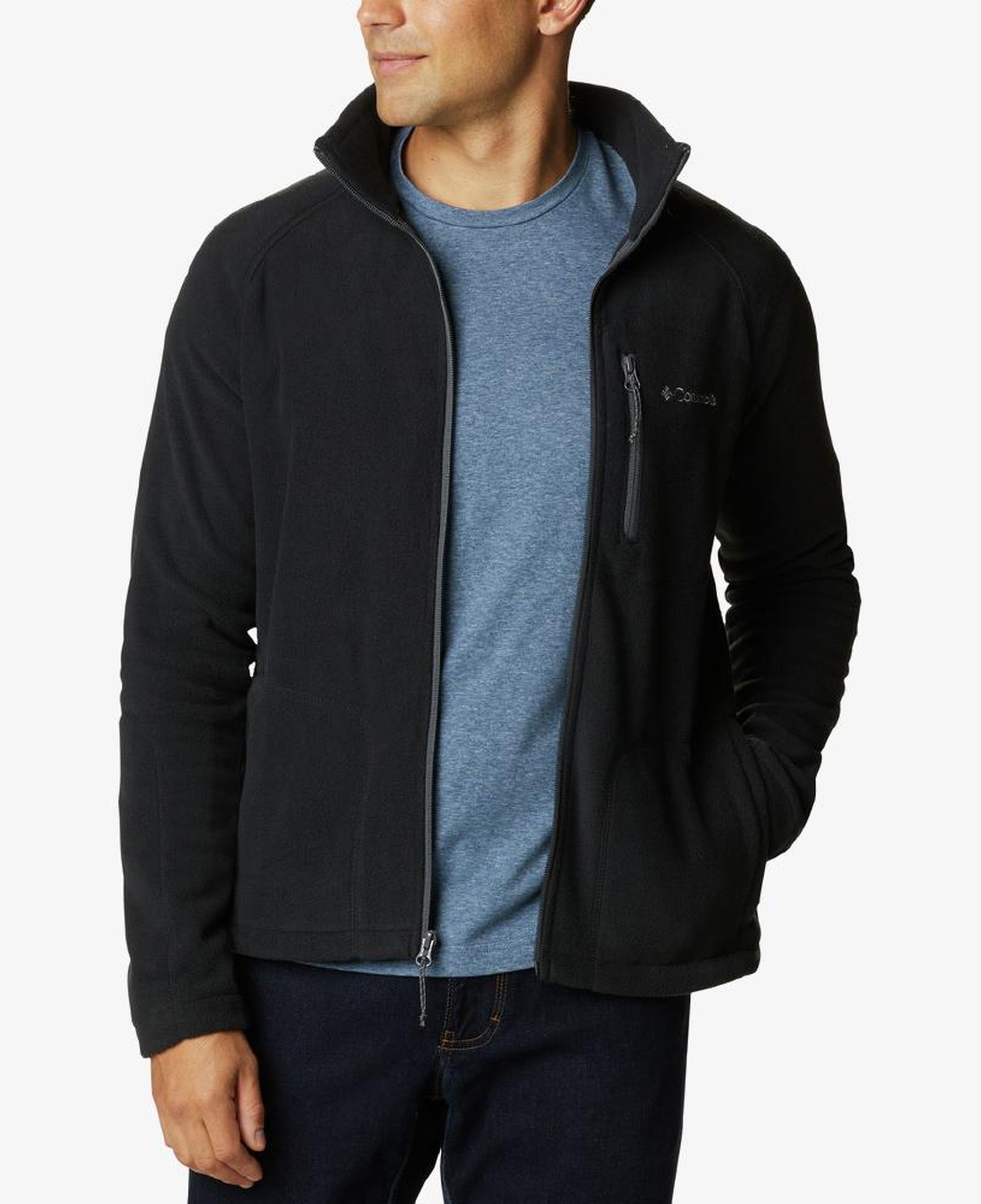 Columbia Fast Trek II Full Zip Fleece Erkek Siyah Outdoor Polar