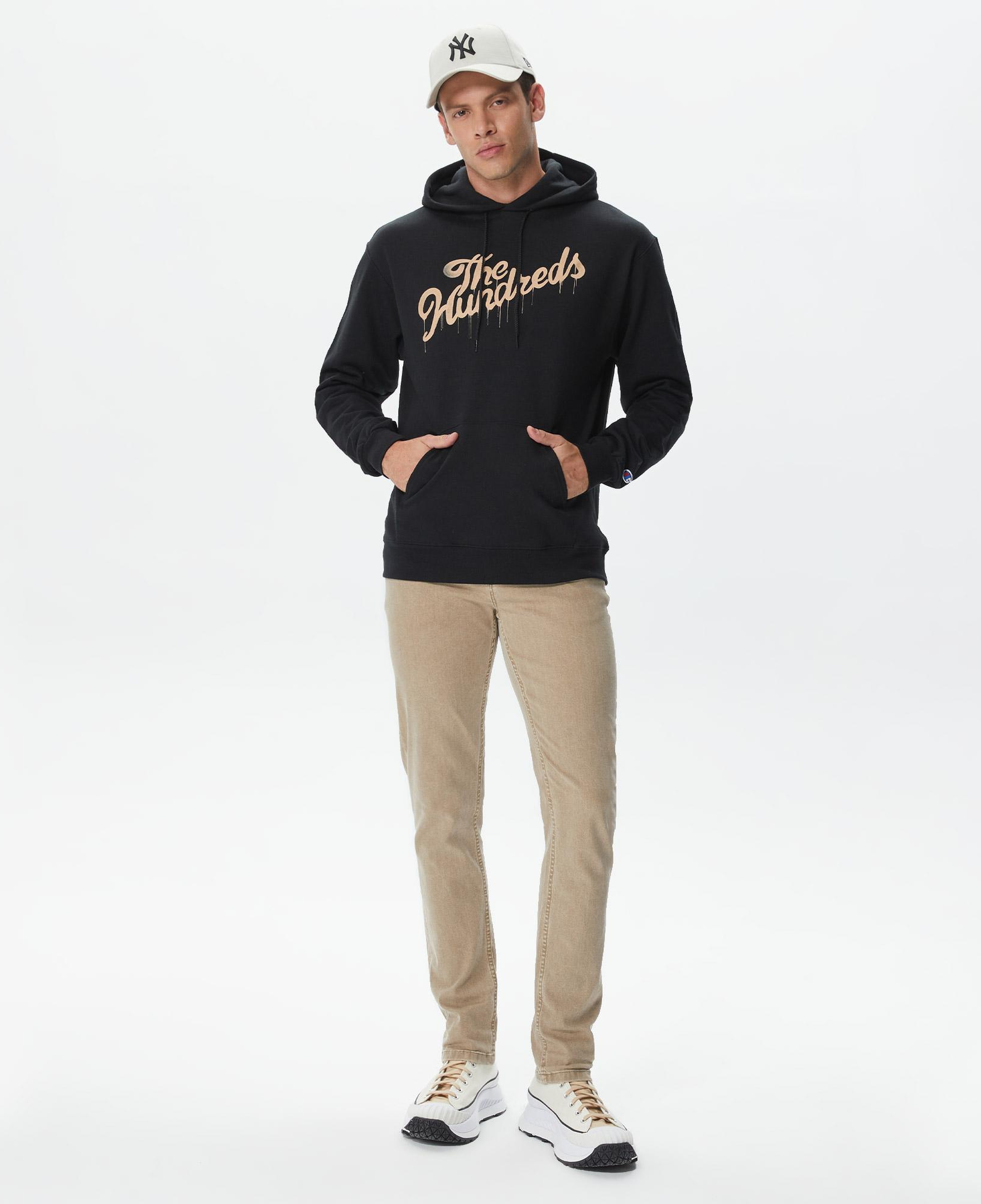 The Hundreds Drip Slant Erkek Siyah Hoodie