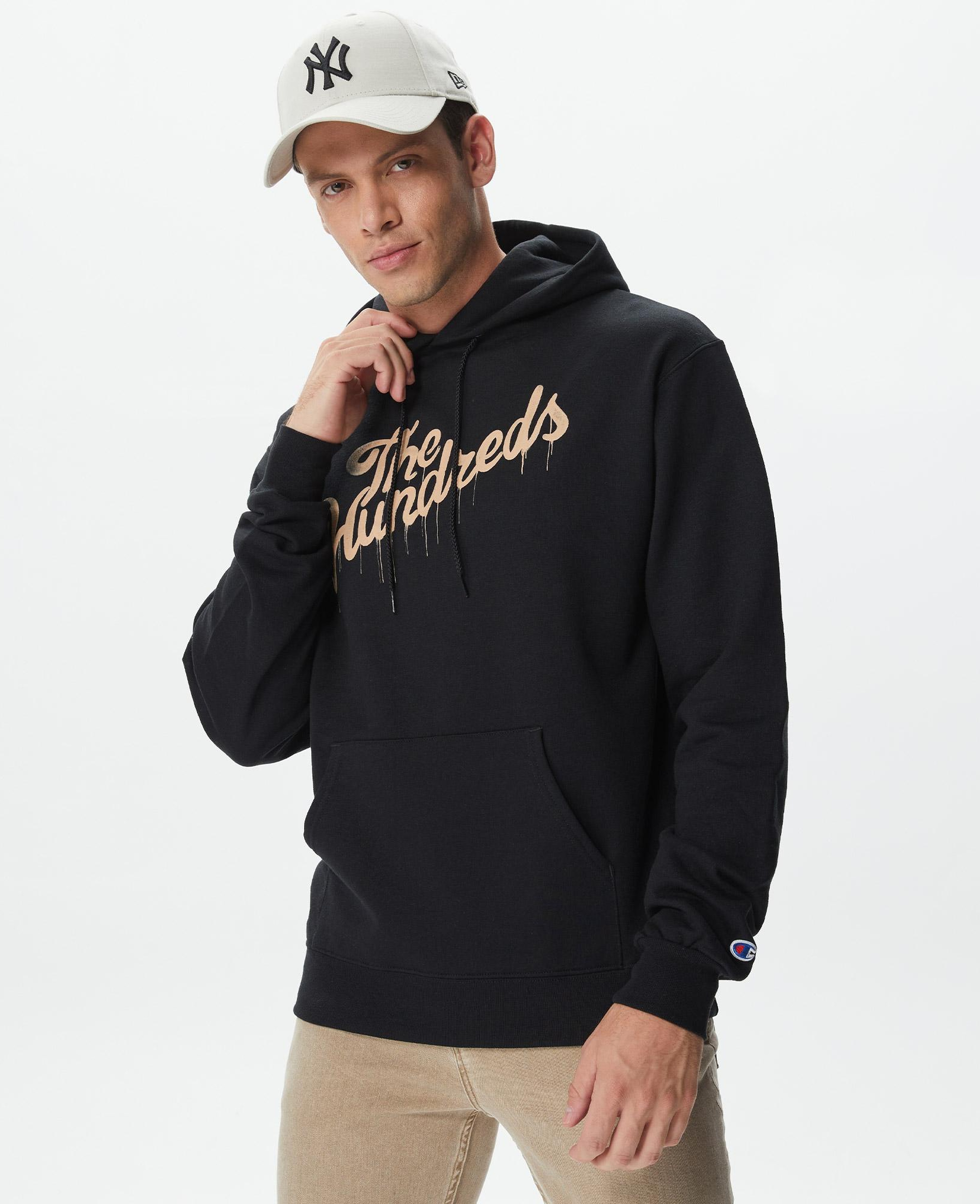 The Hundreds Drip Slant Erkek Siyah Hoodie
