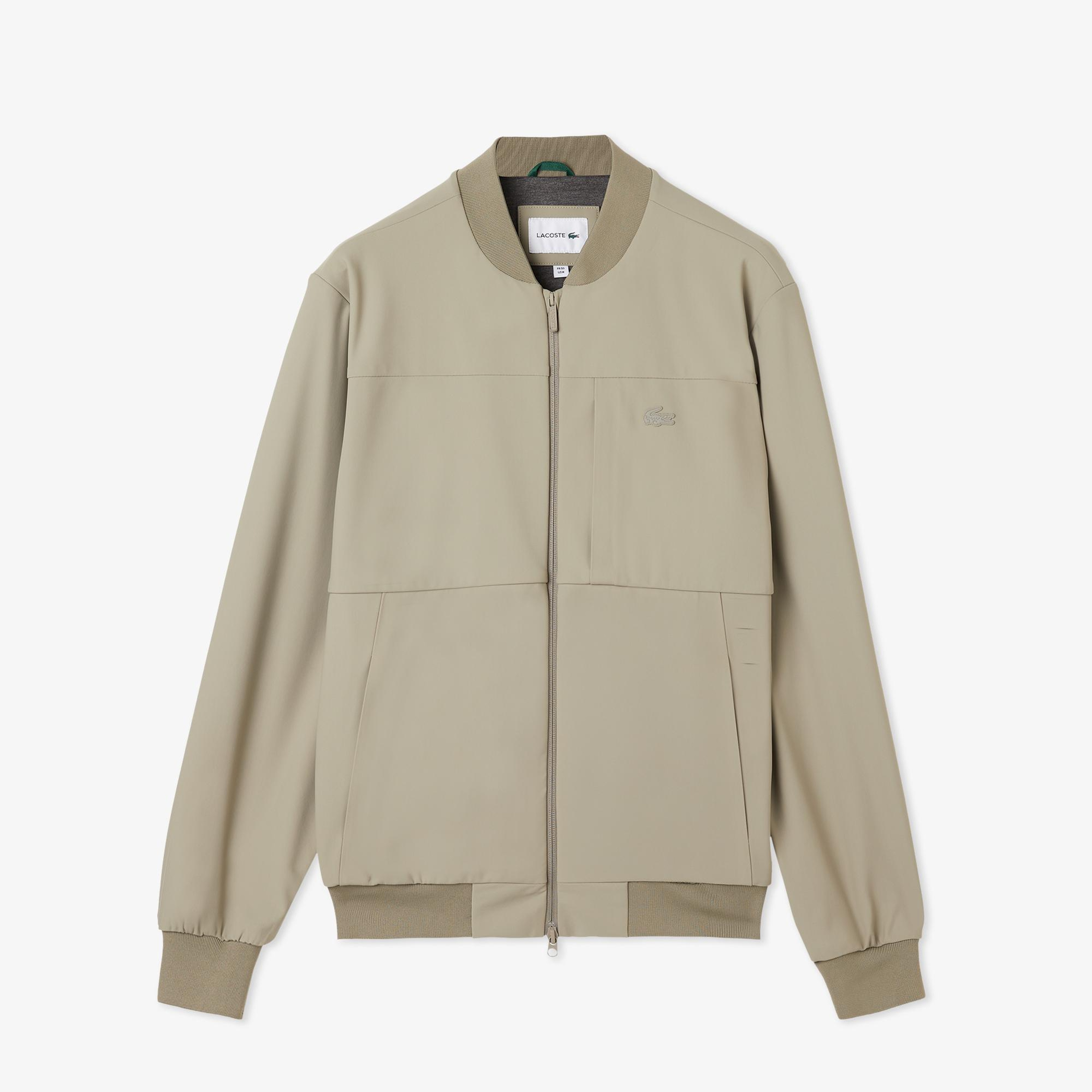 Lacoste Erkek Hakim Yaka Açık Kahverengi Bomber Ceket