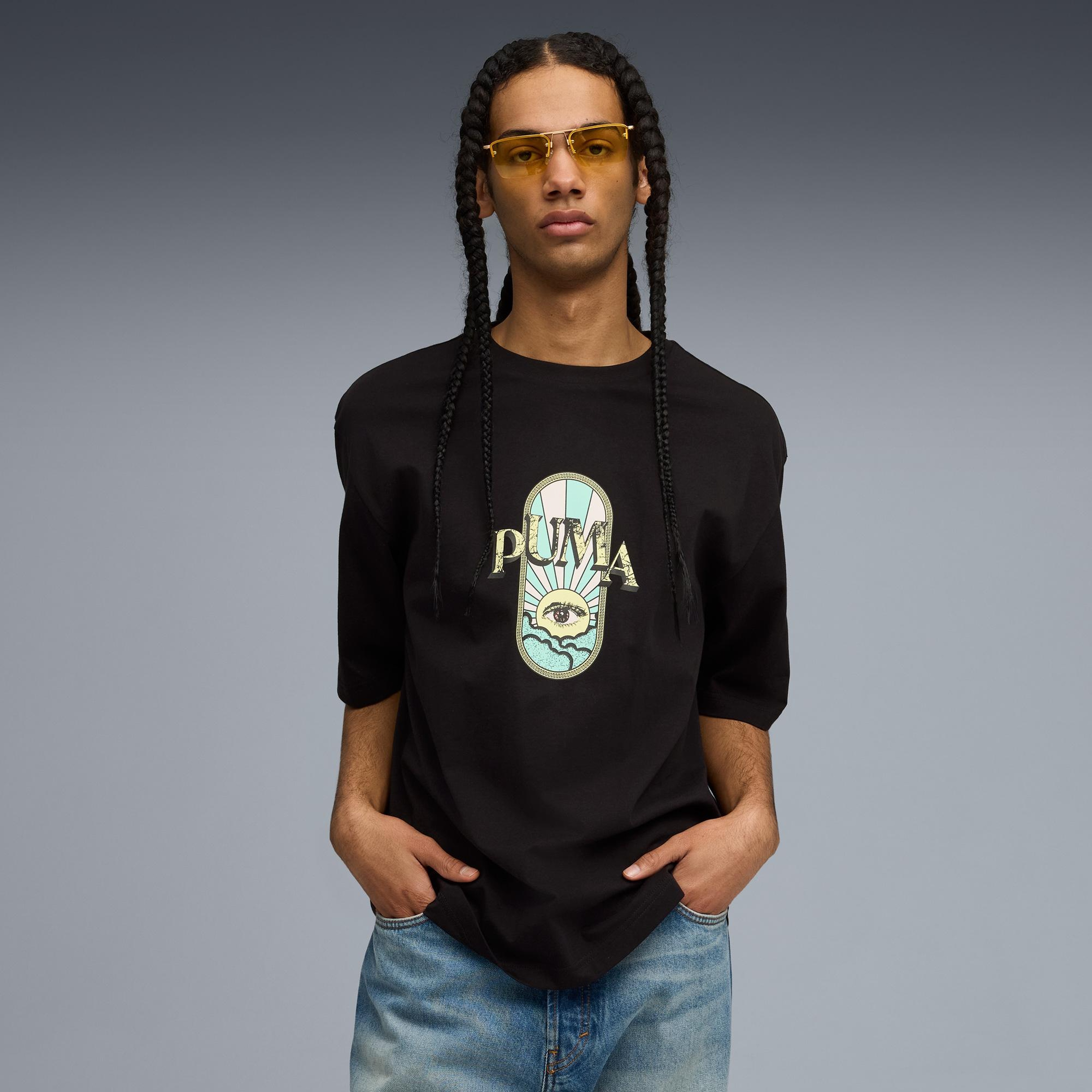 Puma Graphic Erkek Siyah T-Shirt