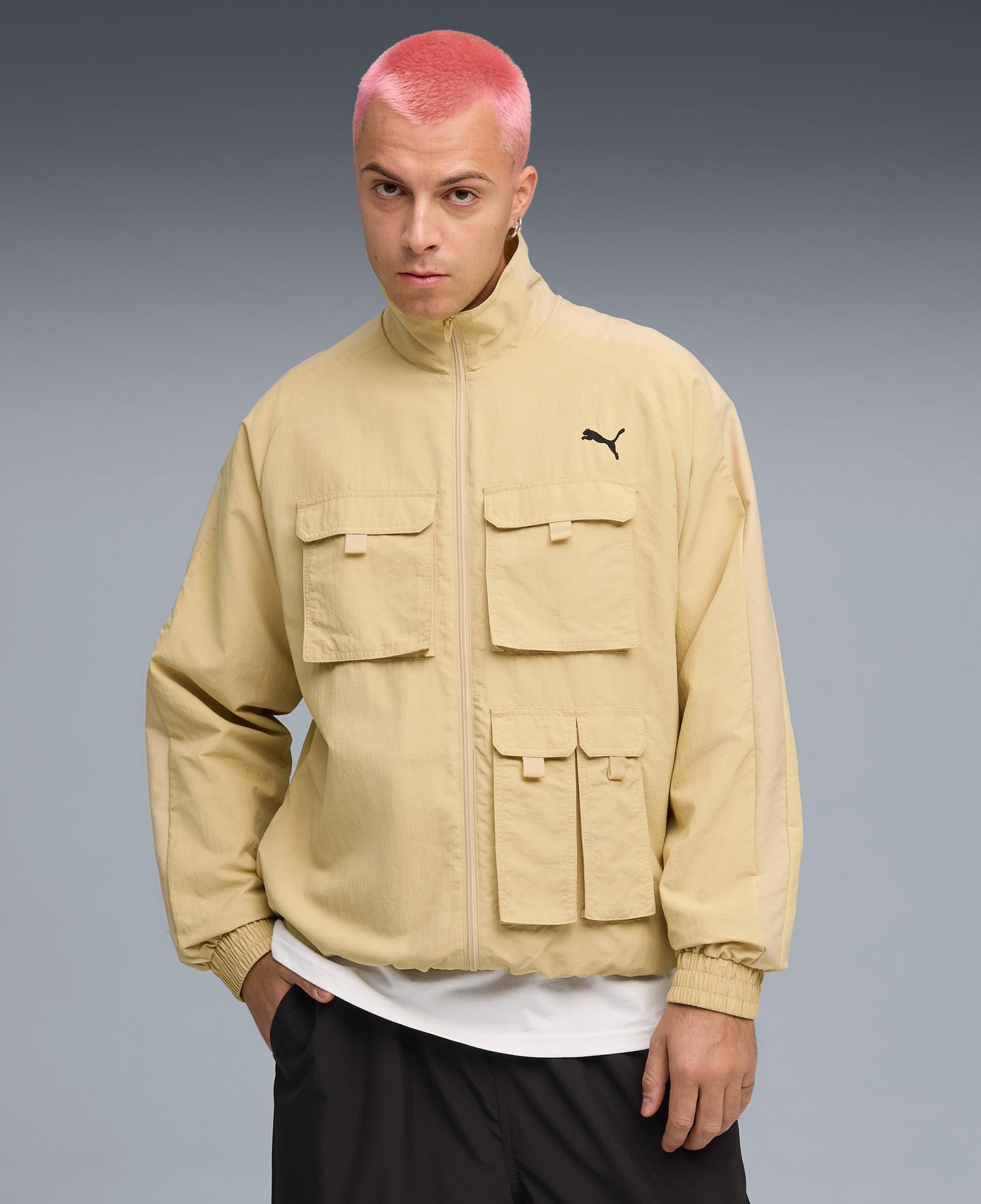 Puma T7 Cargo Relaxed Track Erkek Krem Ceket