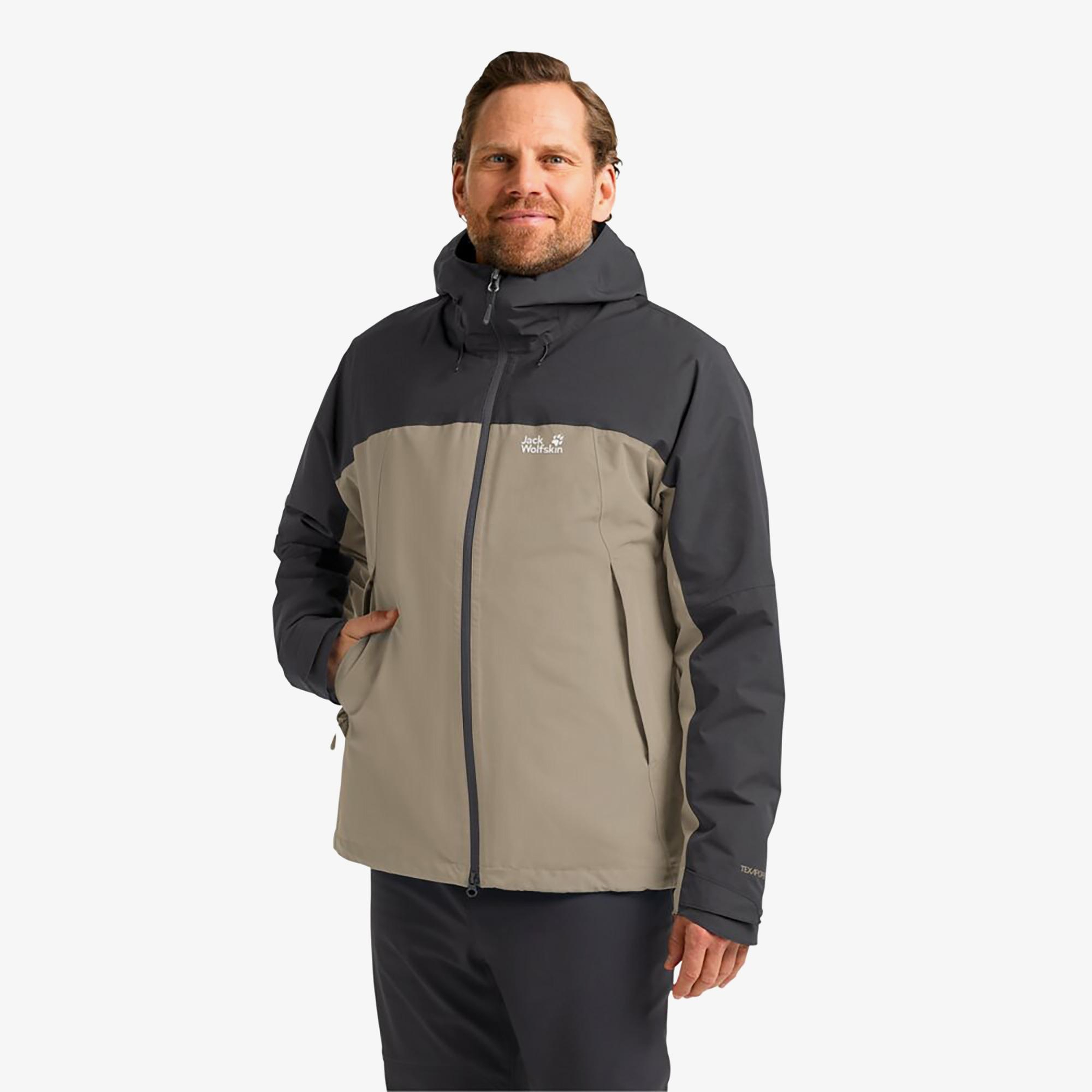Jack Wolfskin Wild Places 3in1 Erkek Krem Outdoor Ceket