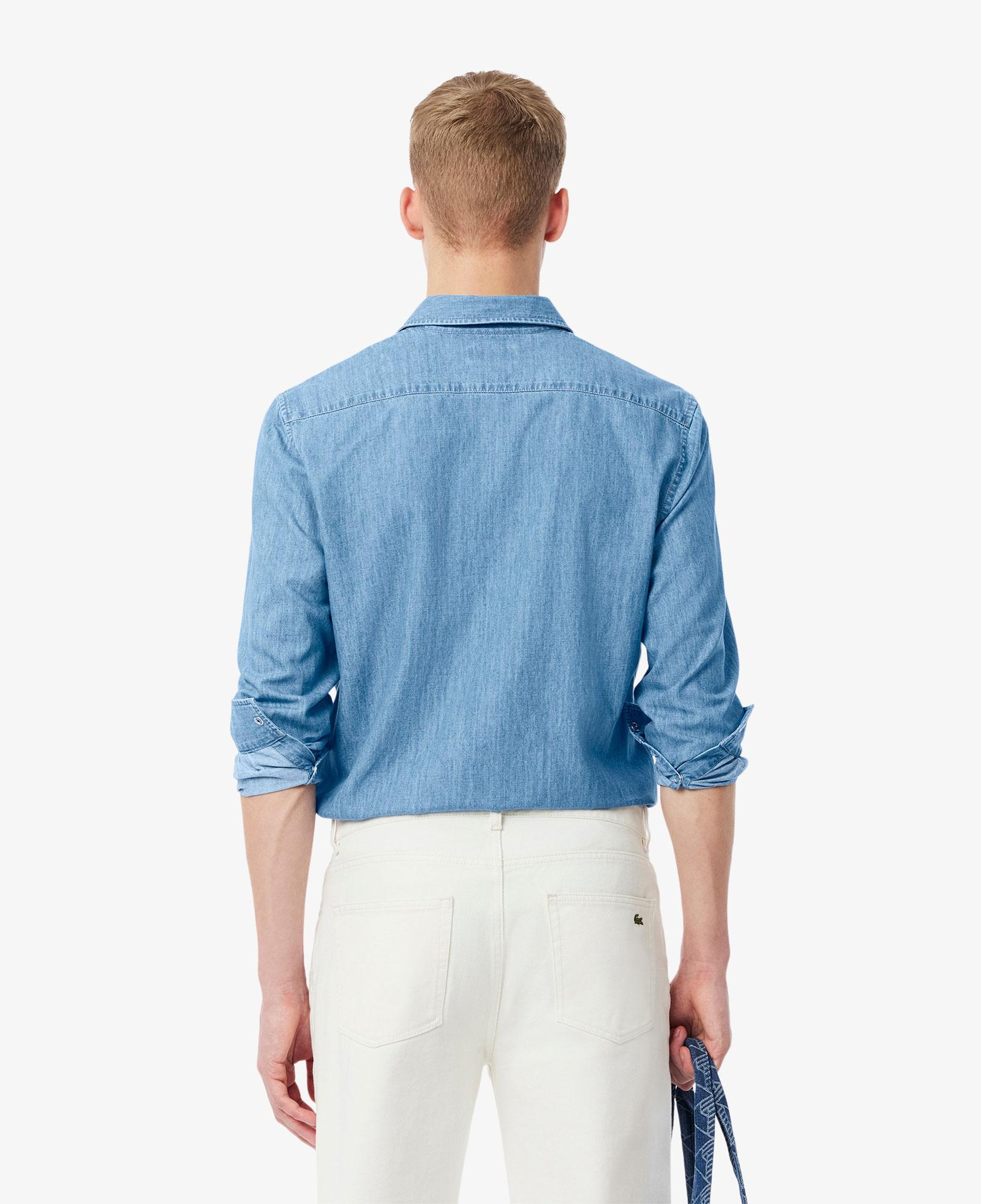 Erkek Regular Fit Denim Mavi Gömlek