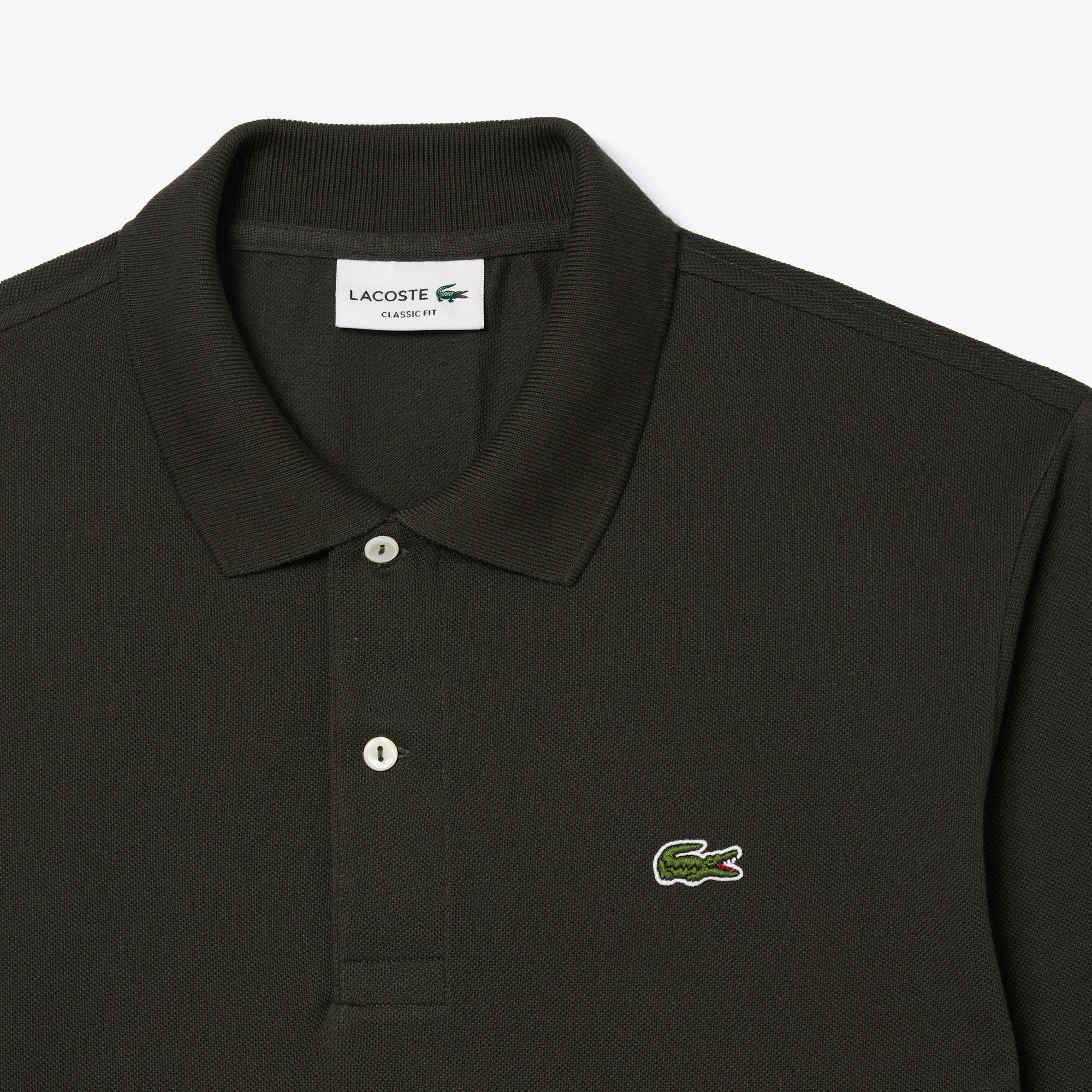 L.12.12 Erkek Classic Fit Uzun Kollu Haki Polo